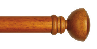 Byron & Byron Classic Pompeii Finial Curtain Pole Set in Cherrywood