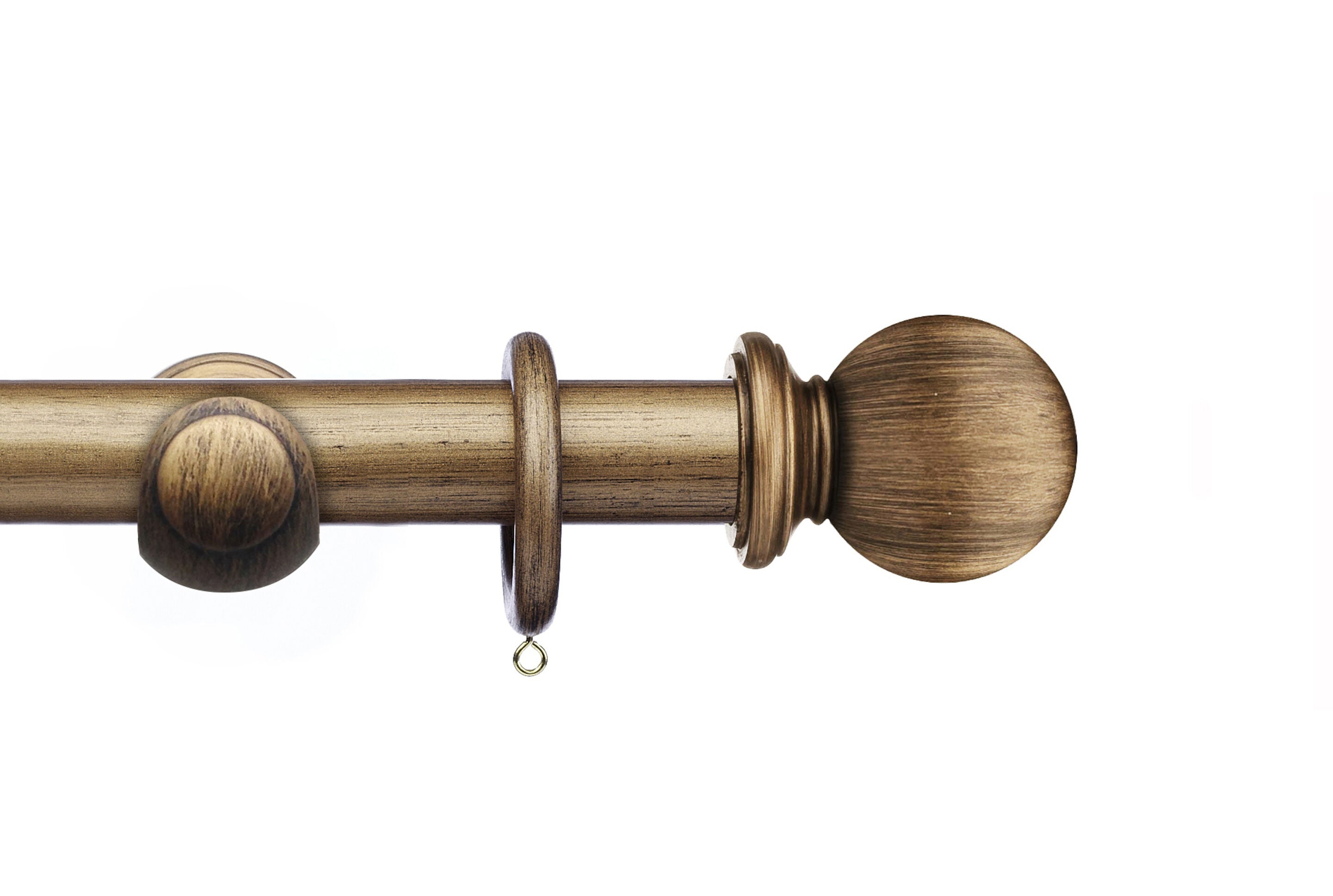 Integra Masterpiece Ball Finial Curtain Pole Set in Black Gold