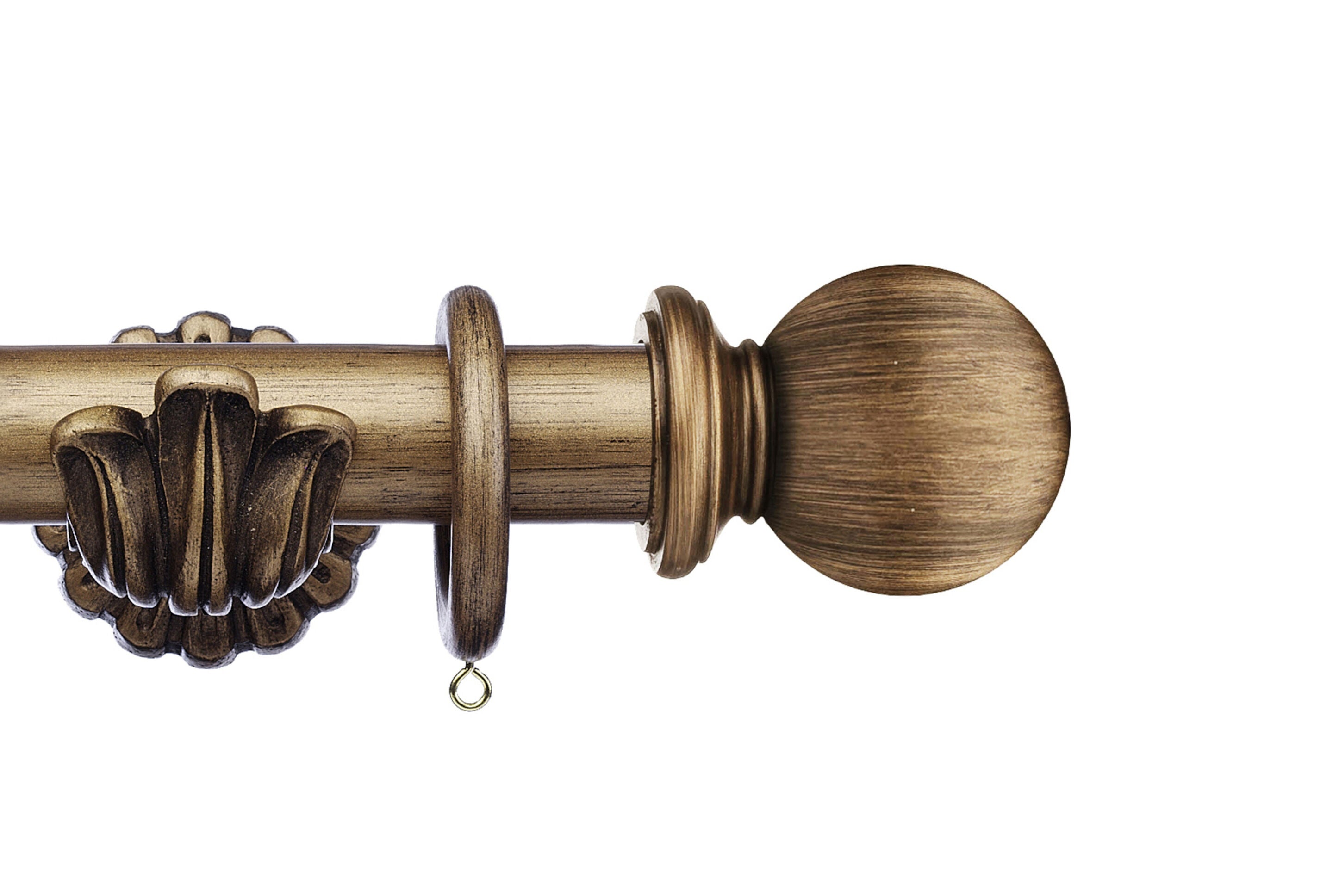 Integra Masterpiece Ball Finial Curtain Pole Set in Black Gold