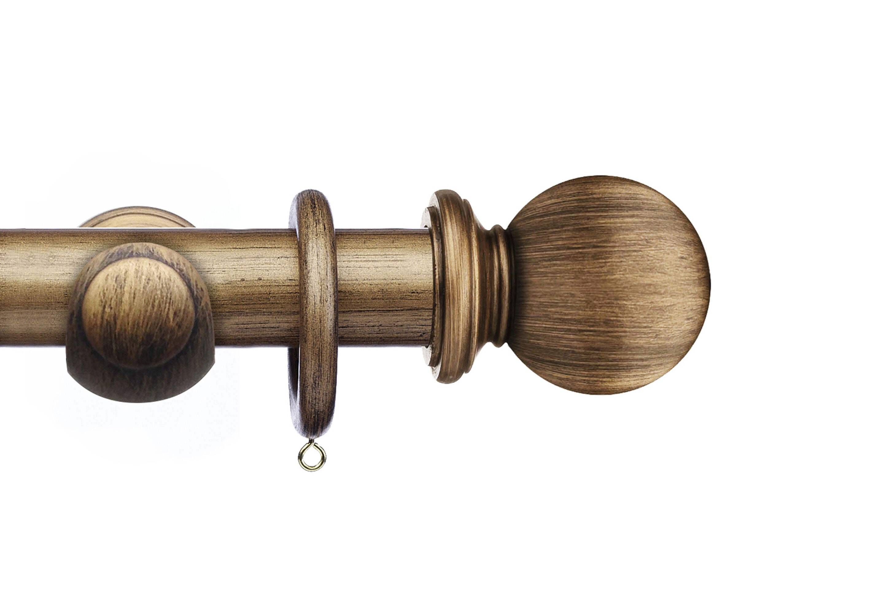 Integra Masterpiece Ball Finial Curtain Pole Set in Black Gold