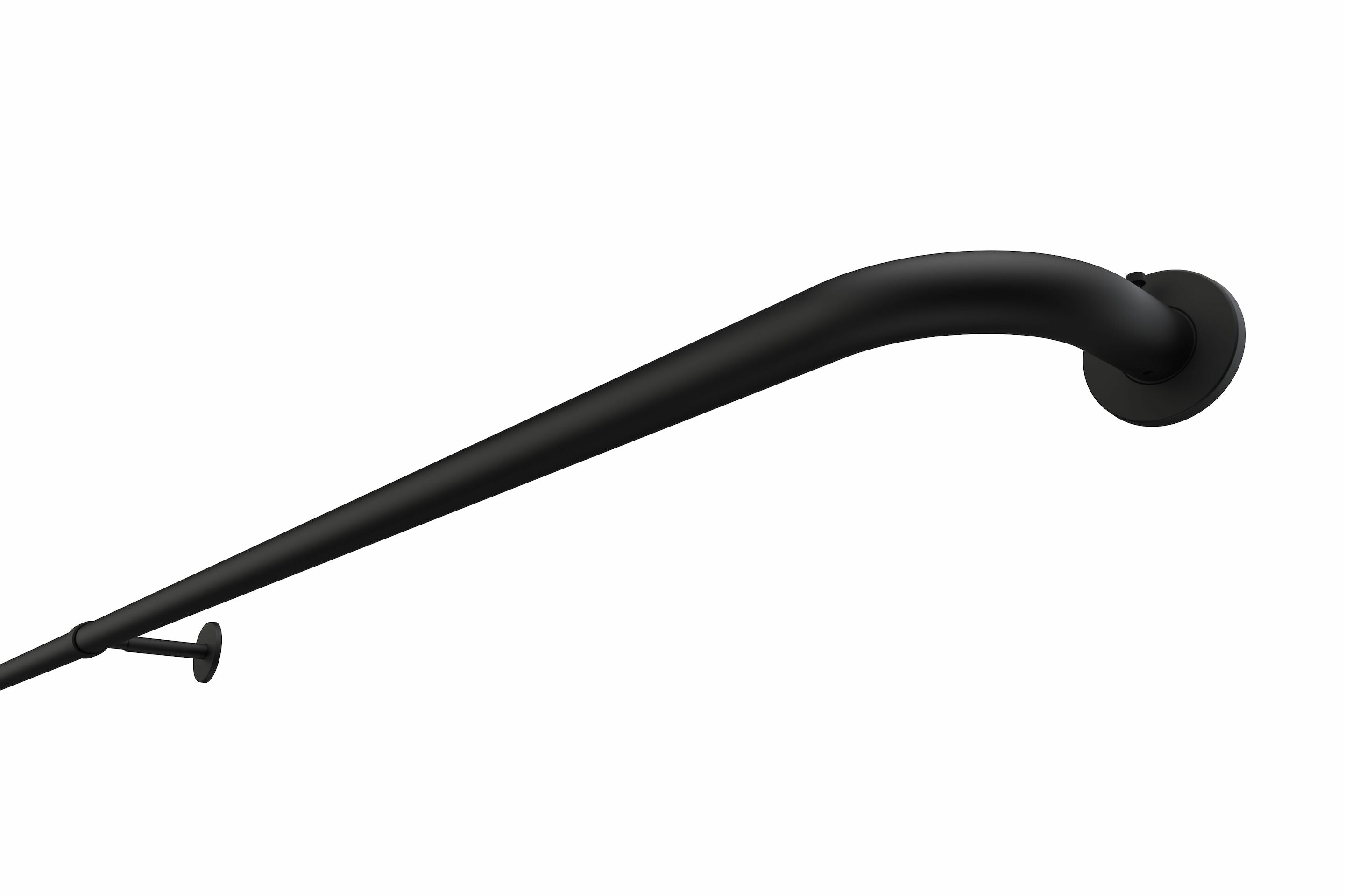 Integra Matt Black French Curtain Pole
