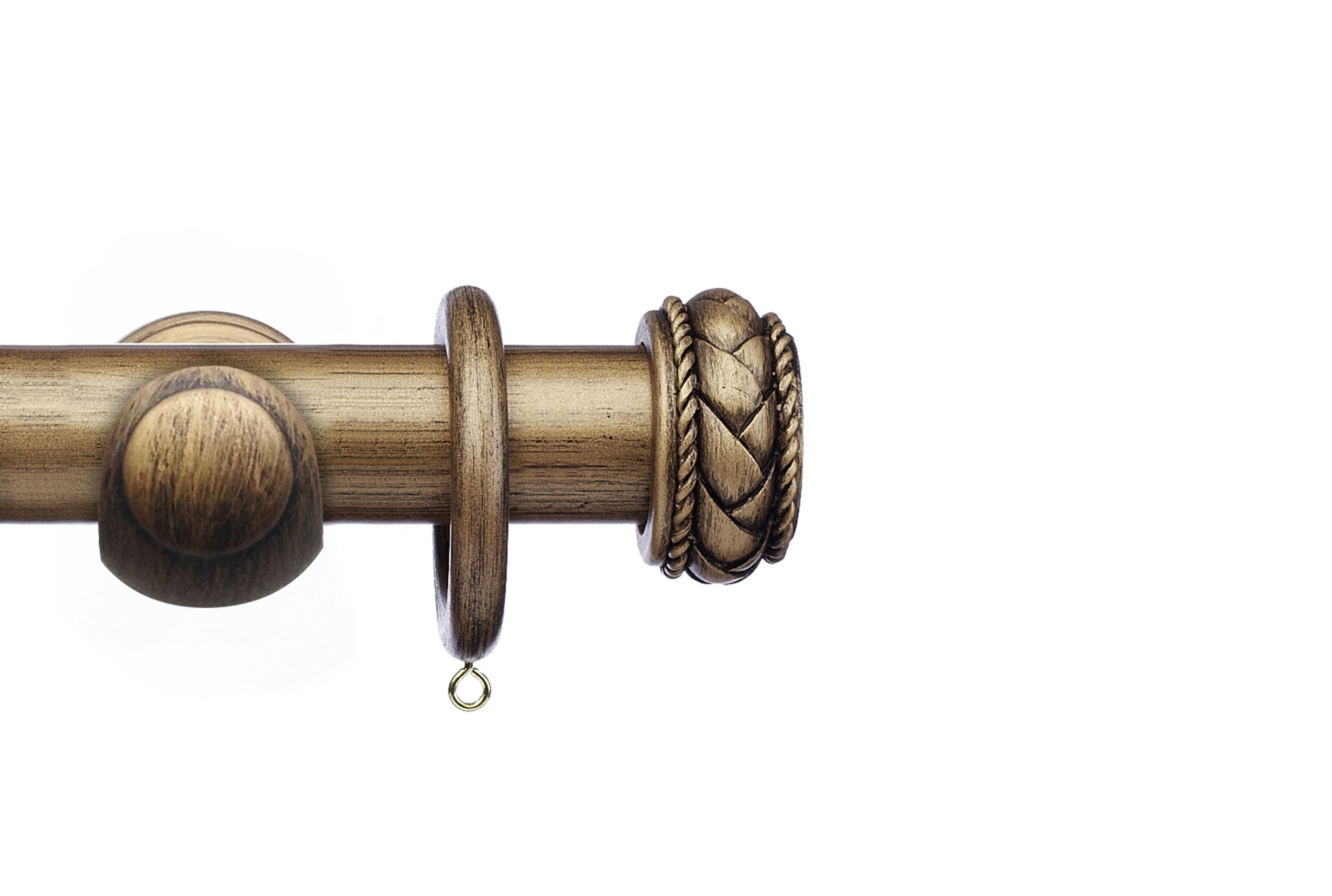 Integra Masterpiece Byzantine Finial Curtain Pole Set in Black Gold