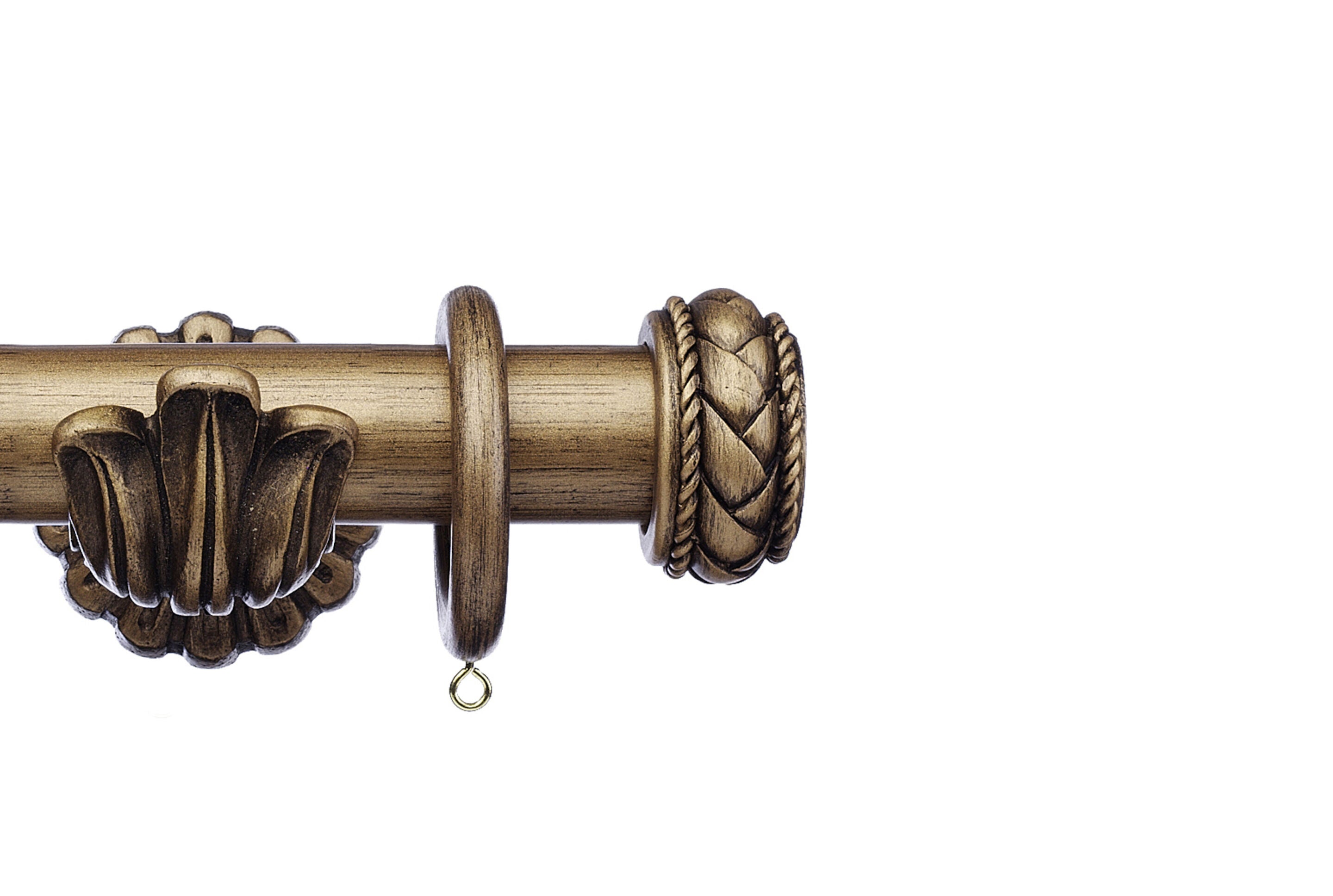 Integra Masterpiece Byzantine Finial Curtain Pole Set in Black Gold