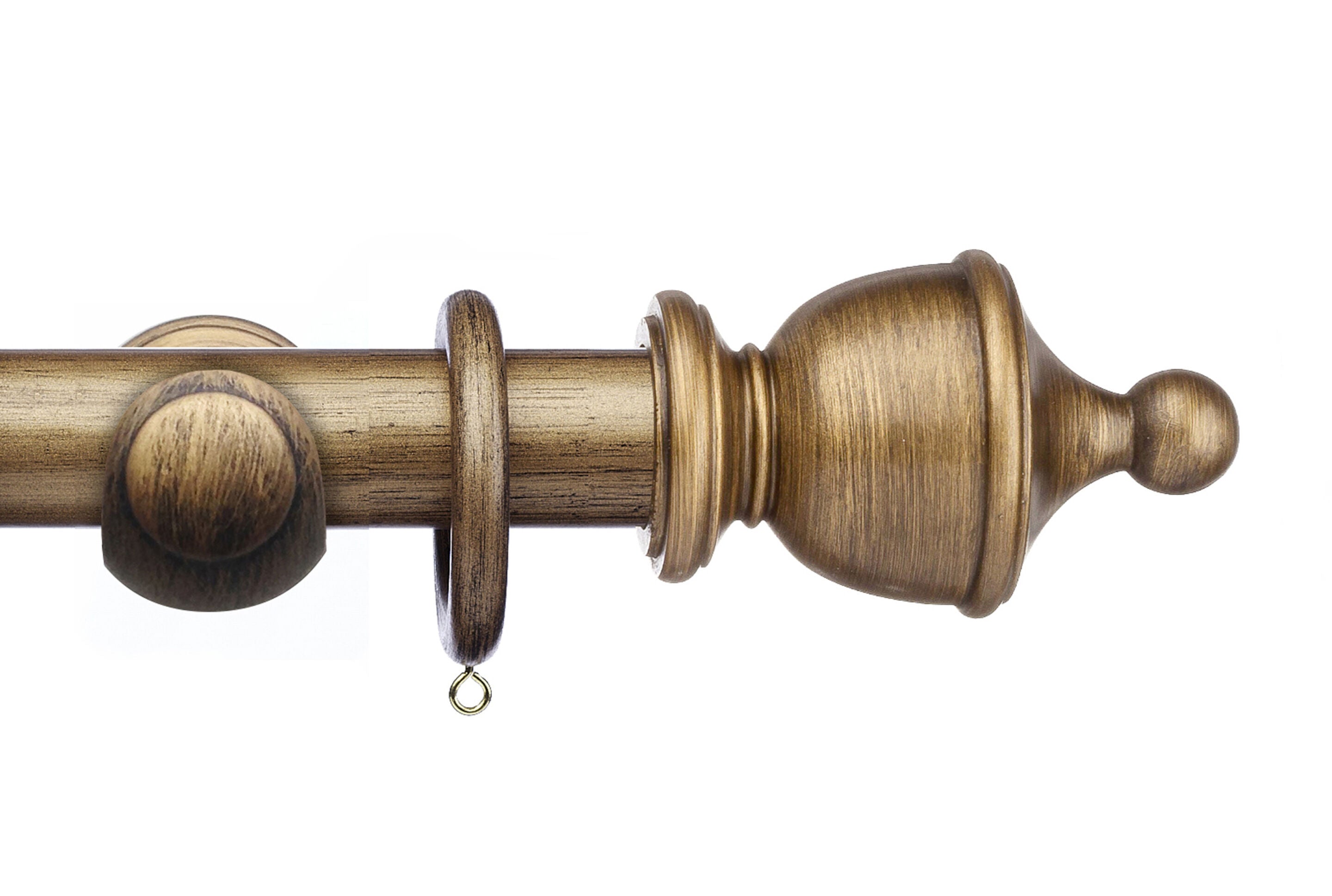Integra Masterpiece Urn Finial Curtain Pole Set in Black Gold