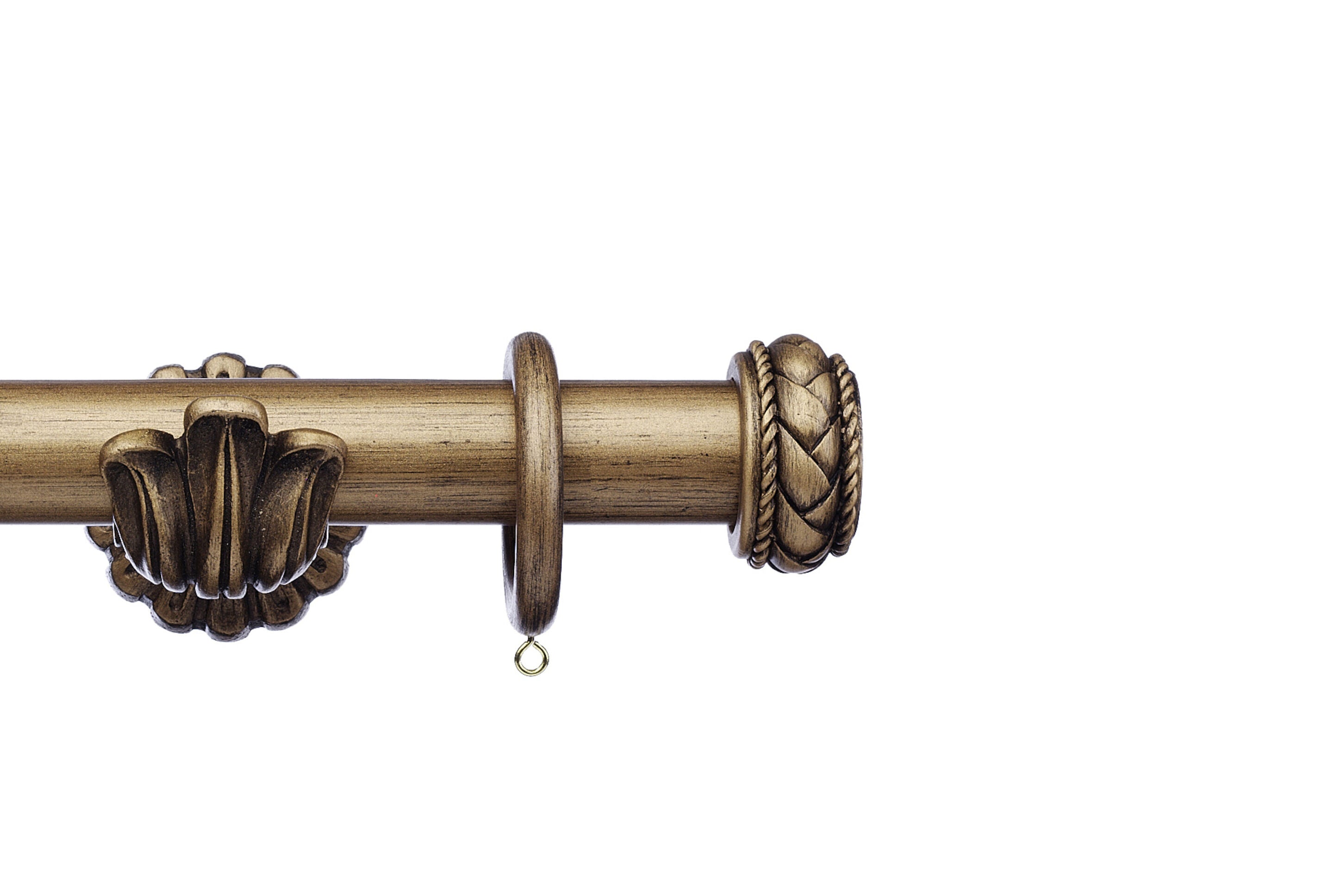 Integra Masterpiece Byzantine Finial Curtain Pole Set in Black Gold