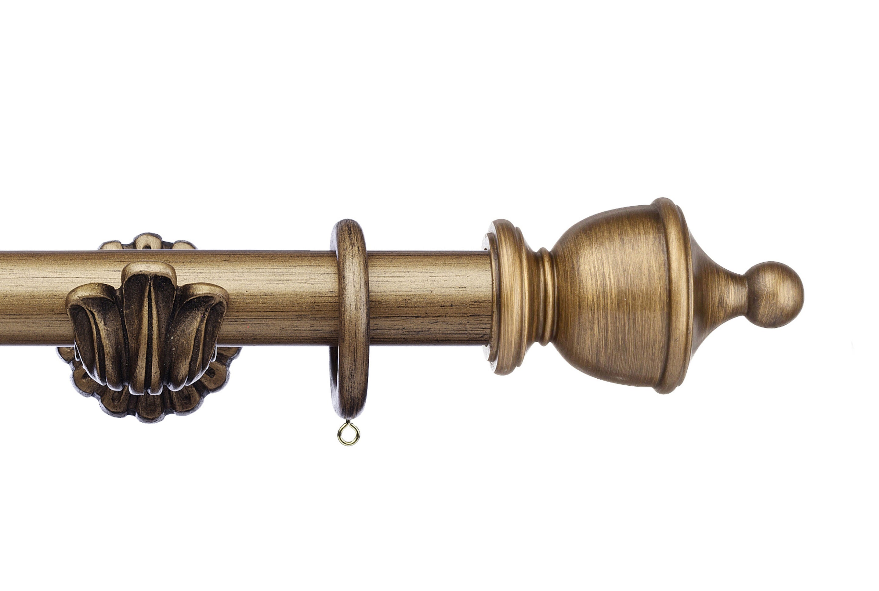 Integra Masterpiece Urn Finial Curtain Pole Set in Black Gold