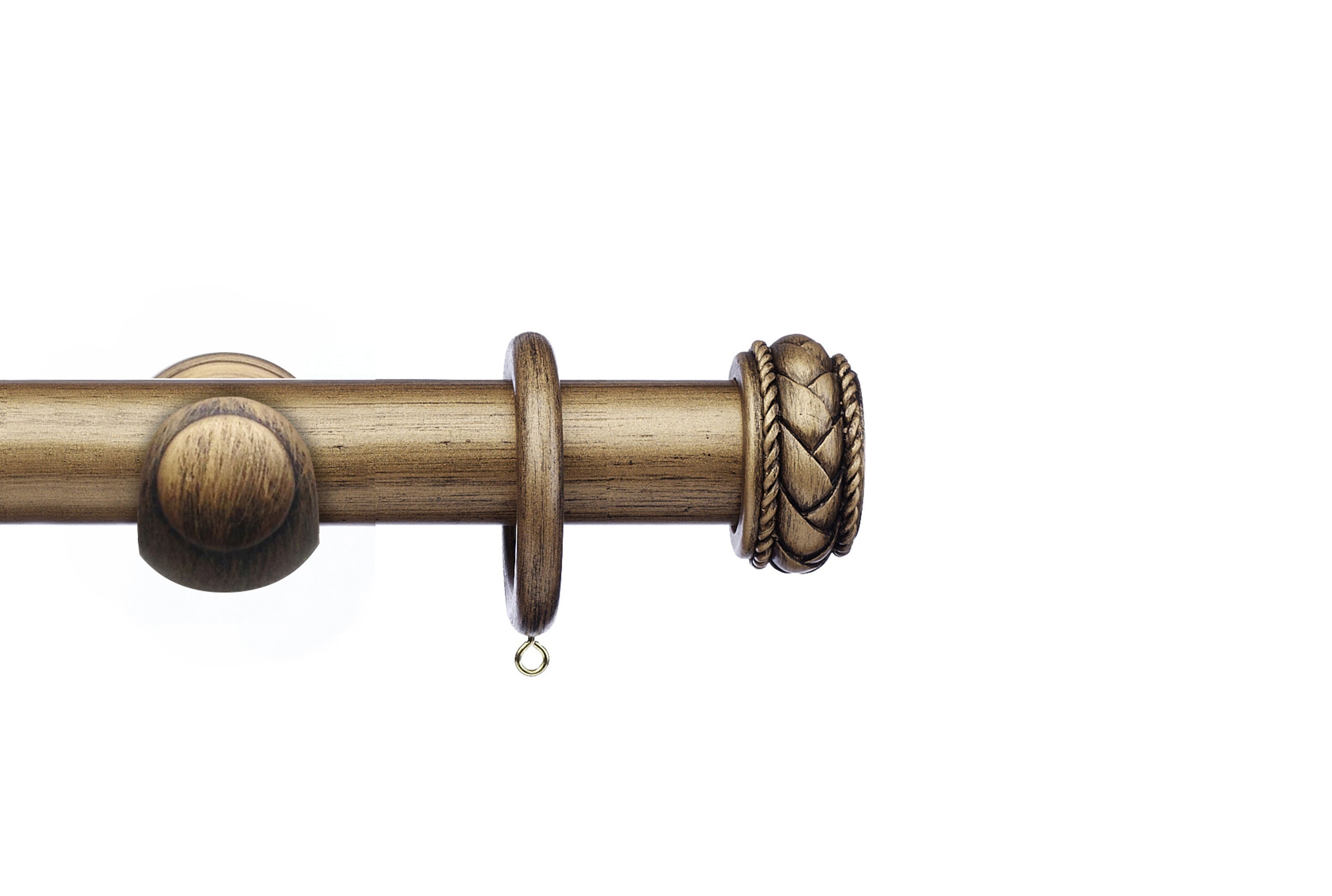 Integra Masterpiece Byzantine Finial Curtain Pole Set in Black Gold