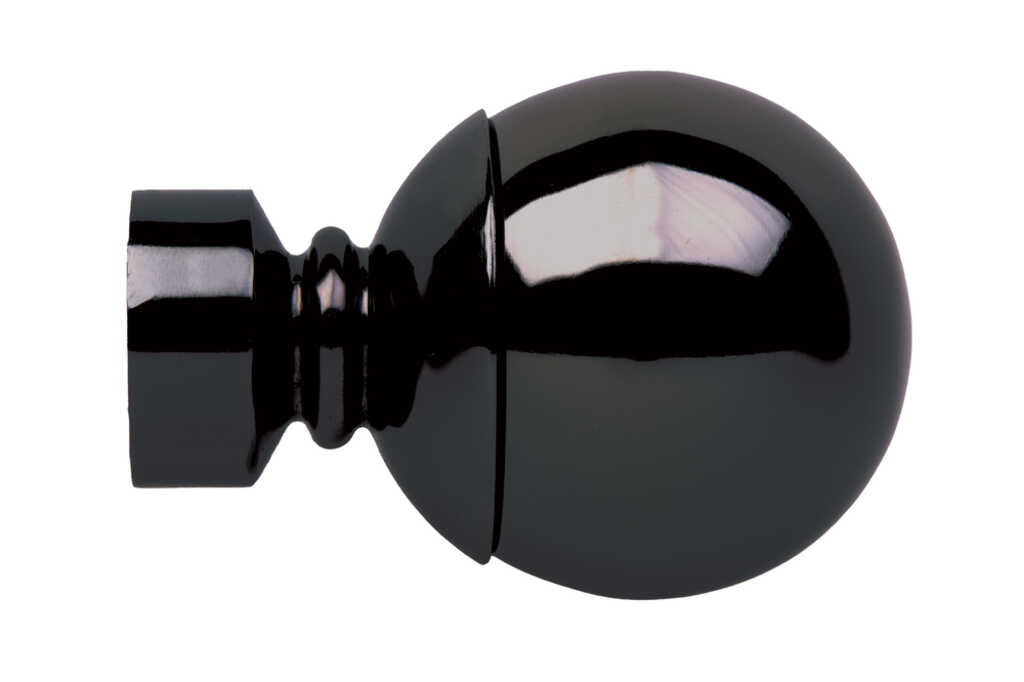 Hallis Neo Black Nickel Ball Curtain Pole Set