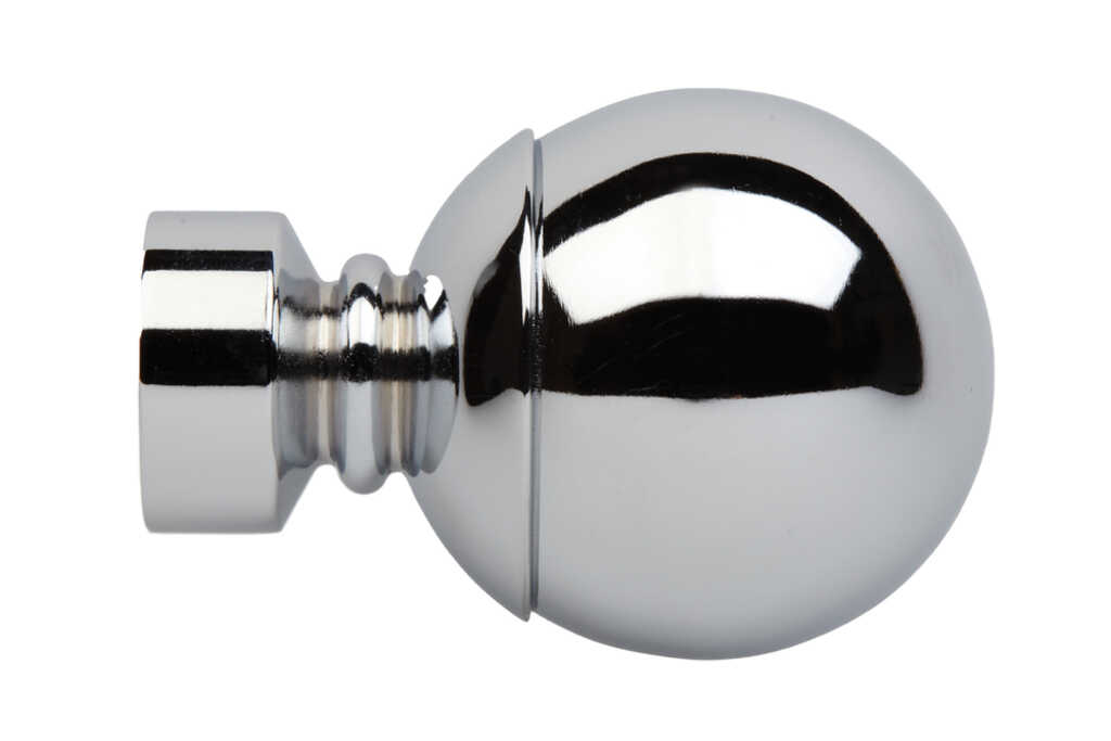 Hallis Neo Chrome Ball Curtain Pole Set