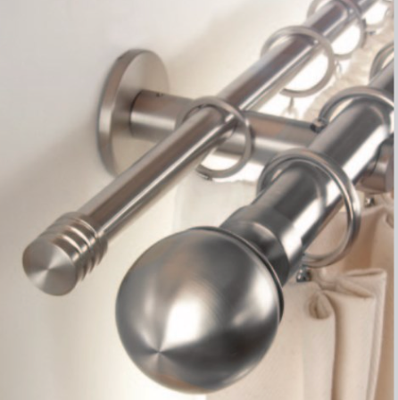 Hallis Neo 19mm/28mm Double Curtain Pole Set