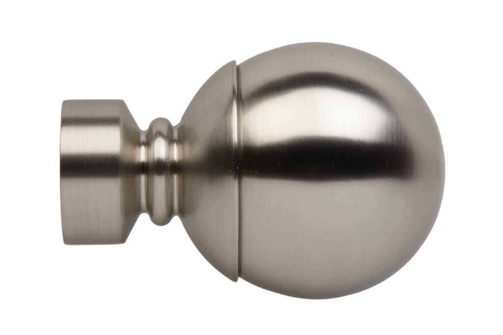 Hallis Neo Stainless Steel Effect Ball Curtain Pole Set
