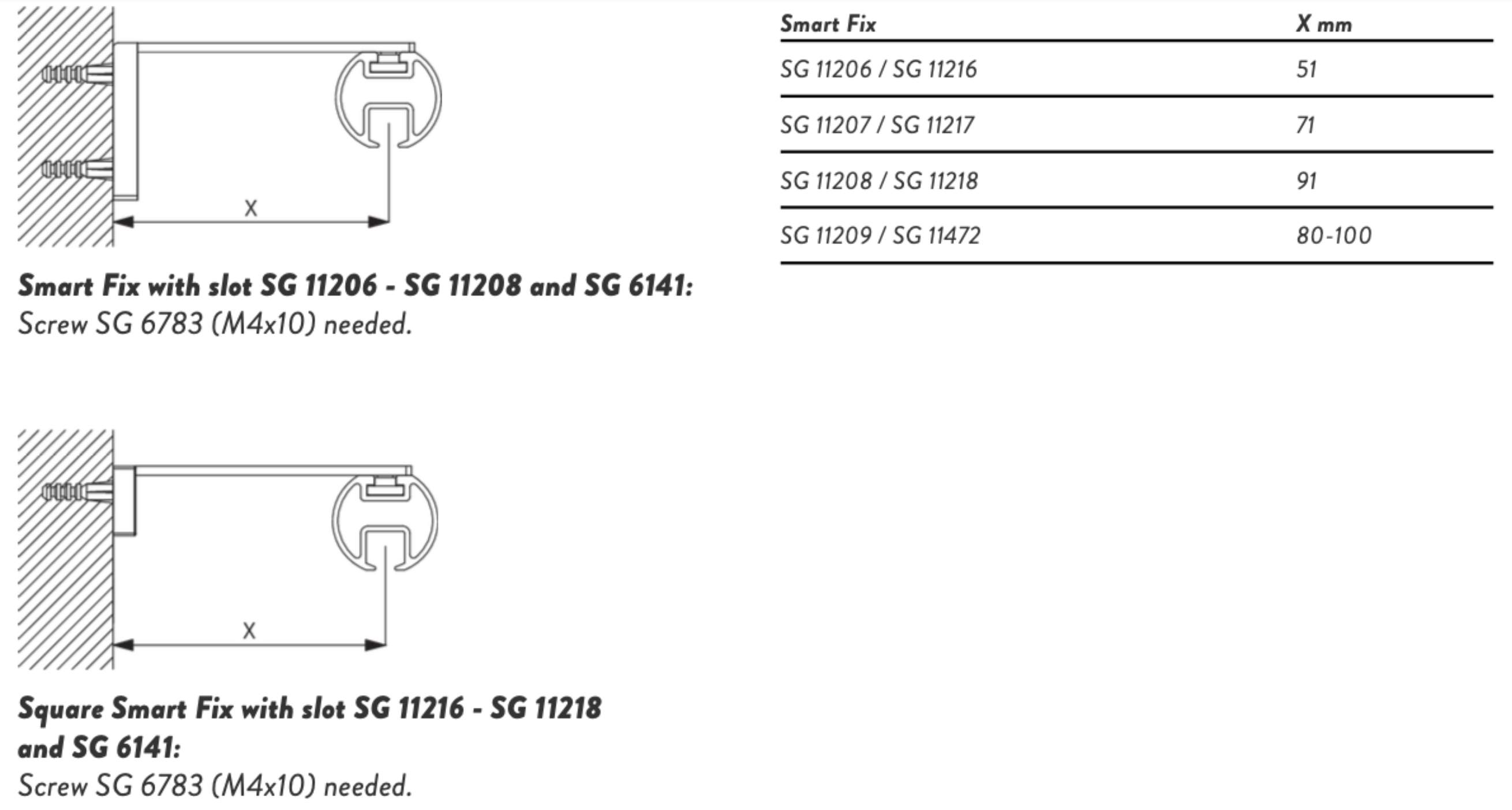 Silent Gliss Smart Fix Brackets for Metropole