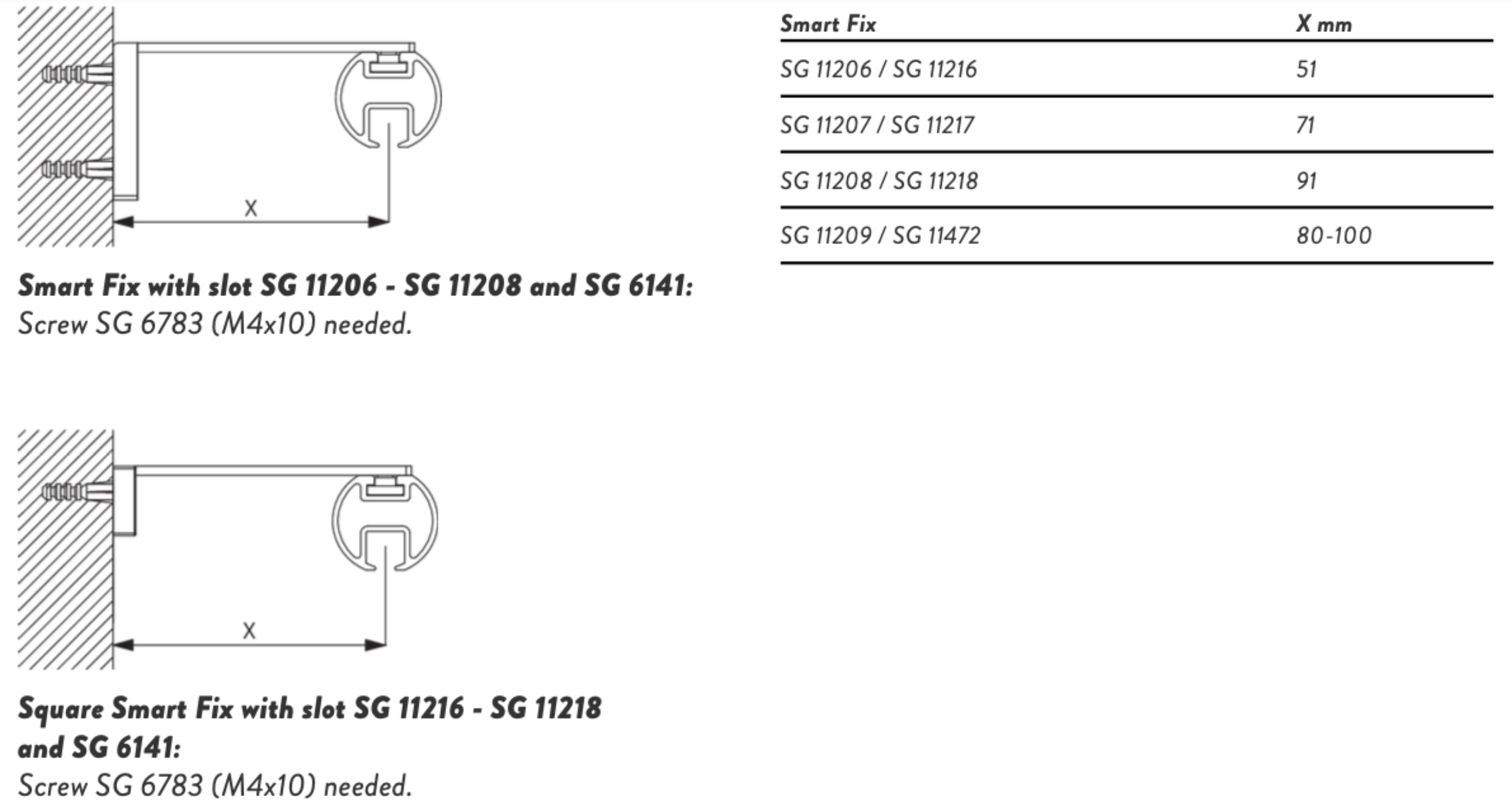 Silent Gliss Smart Fix Brackets