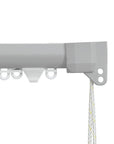 Silent Gliss 3840 Corded Curtain Track in Anodic Grey, end cap and gliders