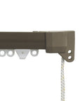 Silent Gliss 3840 Corded Curtain Track in Antique Bronze, end cap and gliders