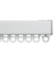 Silent Gliss 6870 Curtain Track in Silver, end cap and gliders