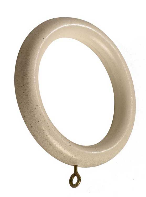 Hallis Modern Country Curtain Pole Rings in Brushed Cream