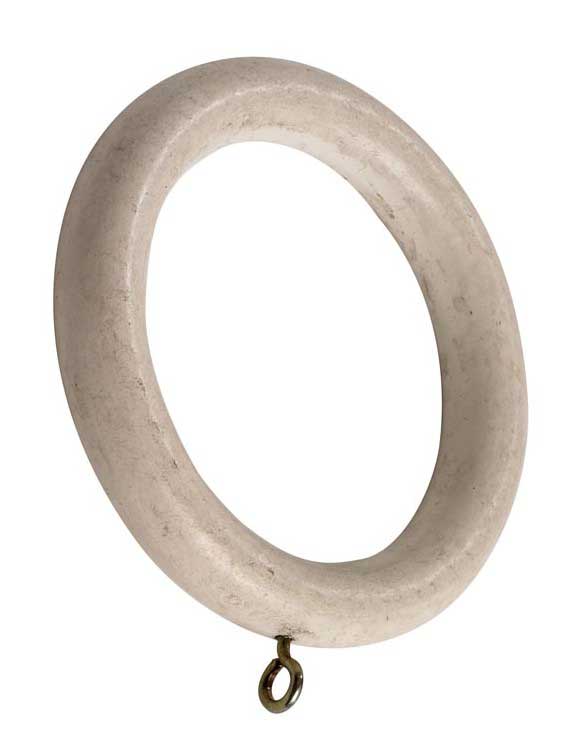 Hallis Modern Country Curtain Pole Rings in Brushed Ivory