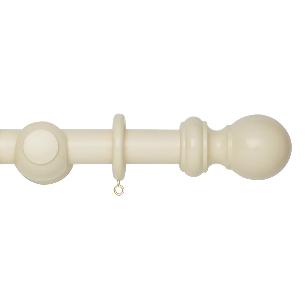 Hallis Woodline Curtain Pole Set in Cream