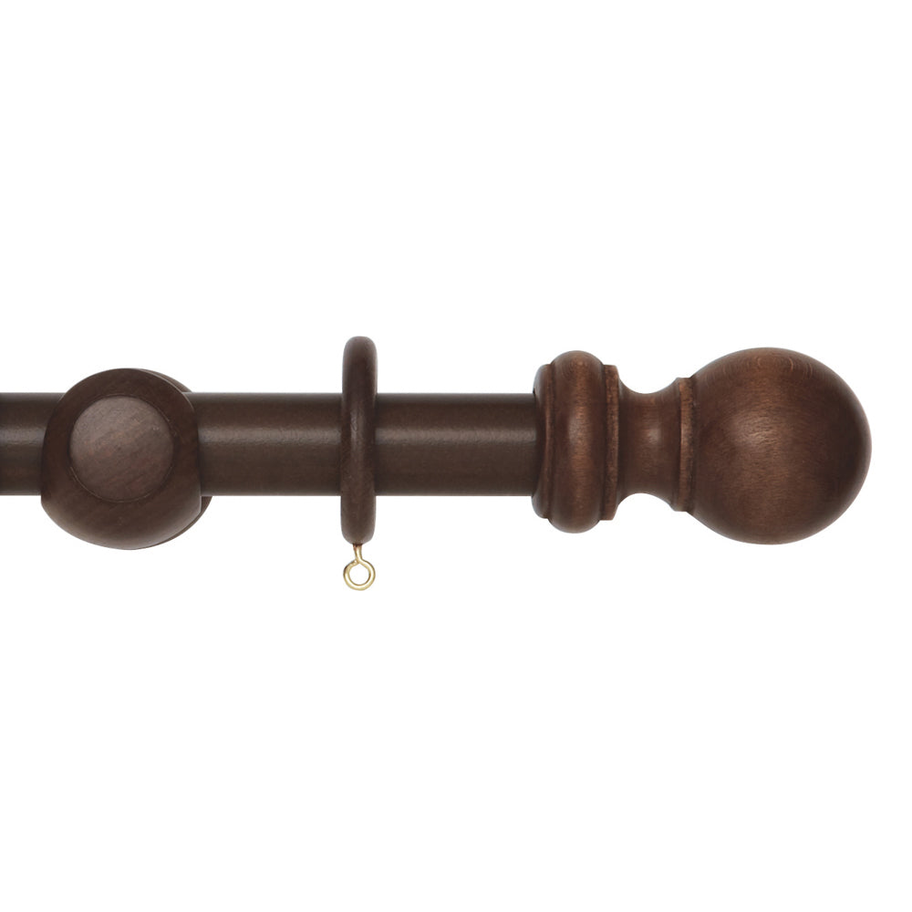 Hallis Woodline Curtain Pole Set in Dark Oak