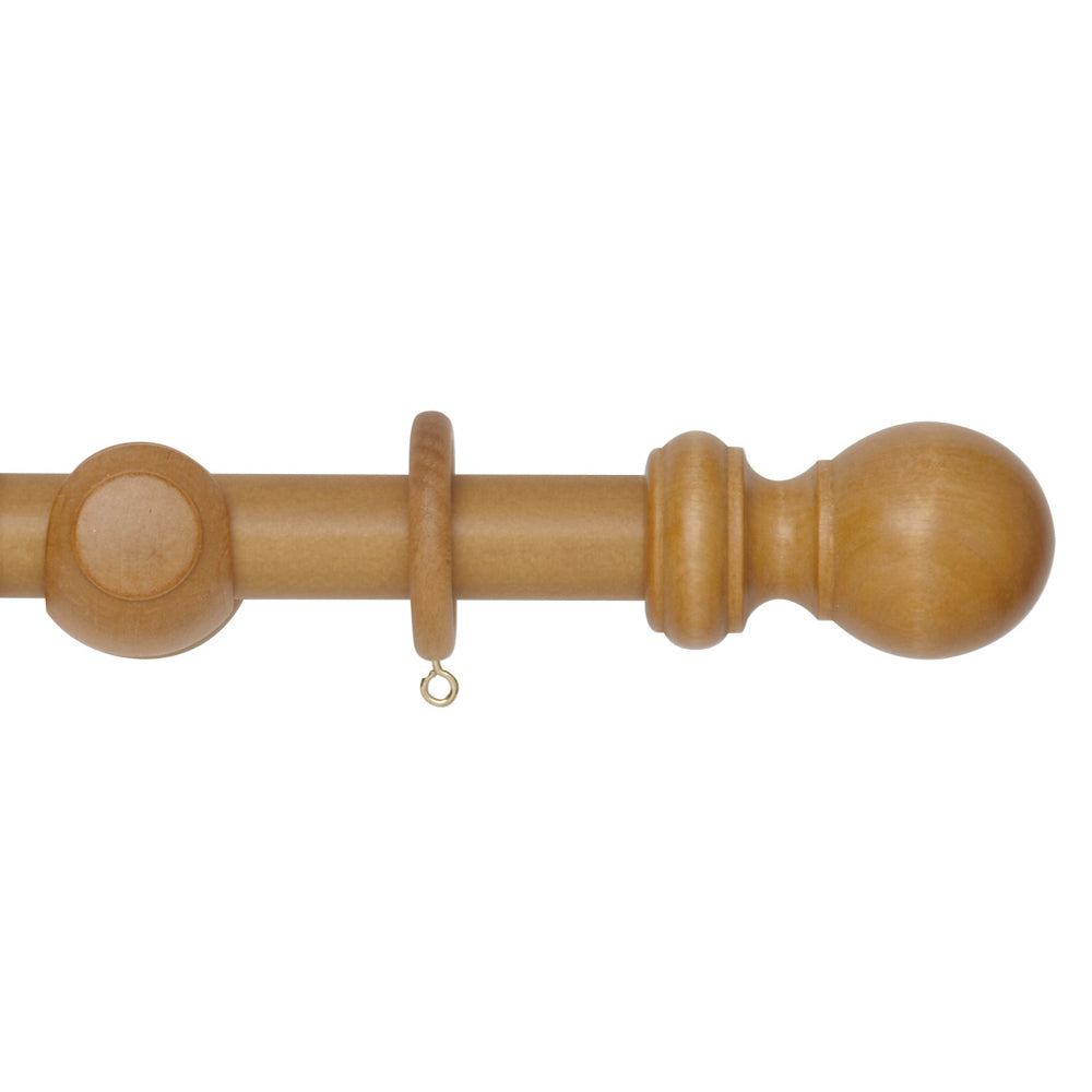 Hallis Woodline Curtain Pole Set in Light Oak