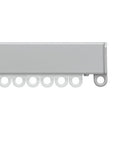 Silent Gliss 1080 curtain track in Anodic Grey, end cap and gliders