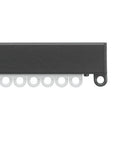 Silent Gliss 1080 curtain track in Charcoal, end cap and gliders