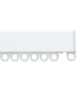 Silent Gliss 1080 curtain track in Matt White, end cap and gliders