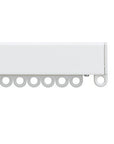 Silent Gliss 1080 curtain track in White, end cap and gliders