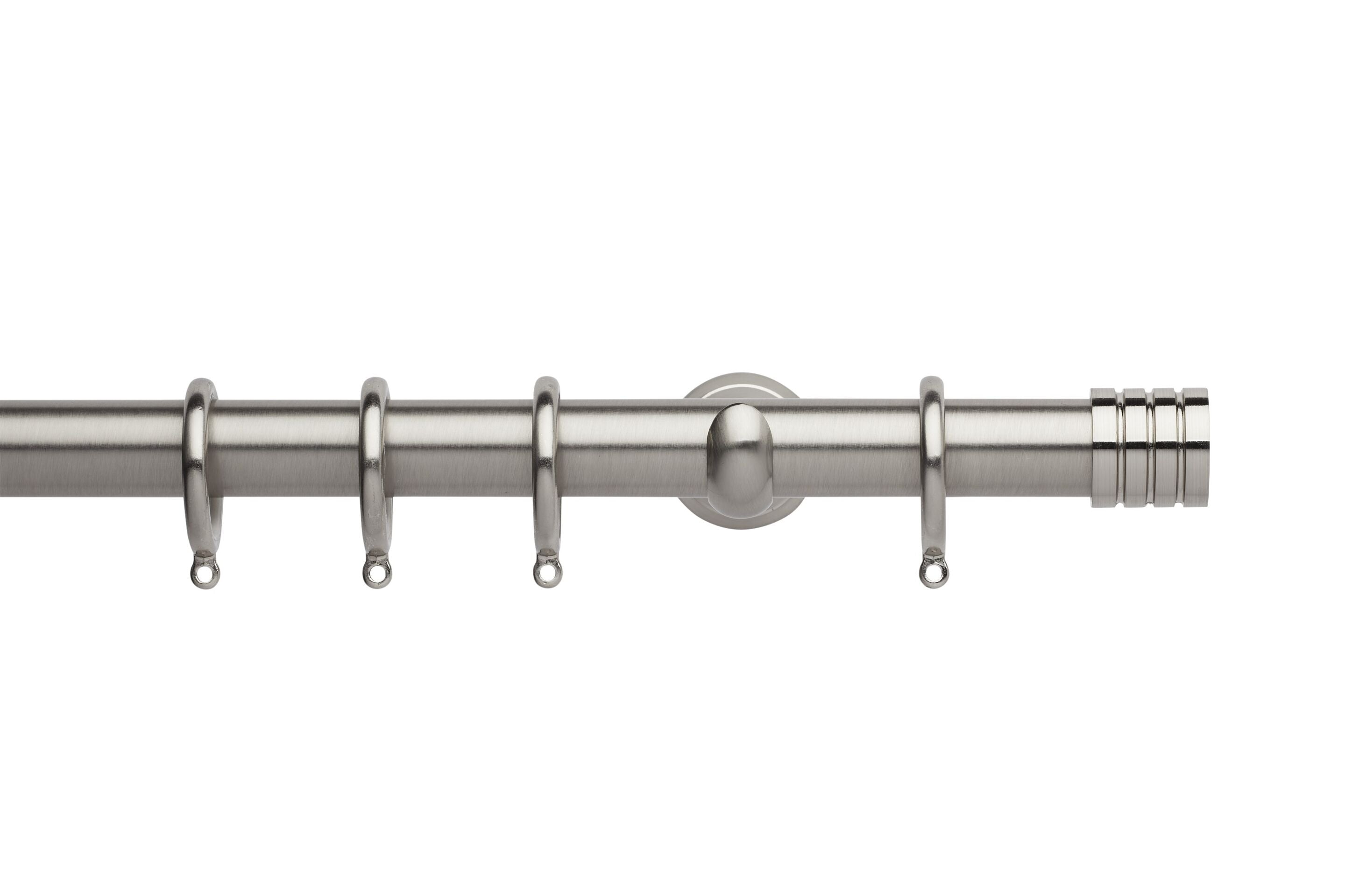 Hallis Neo Stainless Steel Stud Curtain Pole Set - 28mm