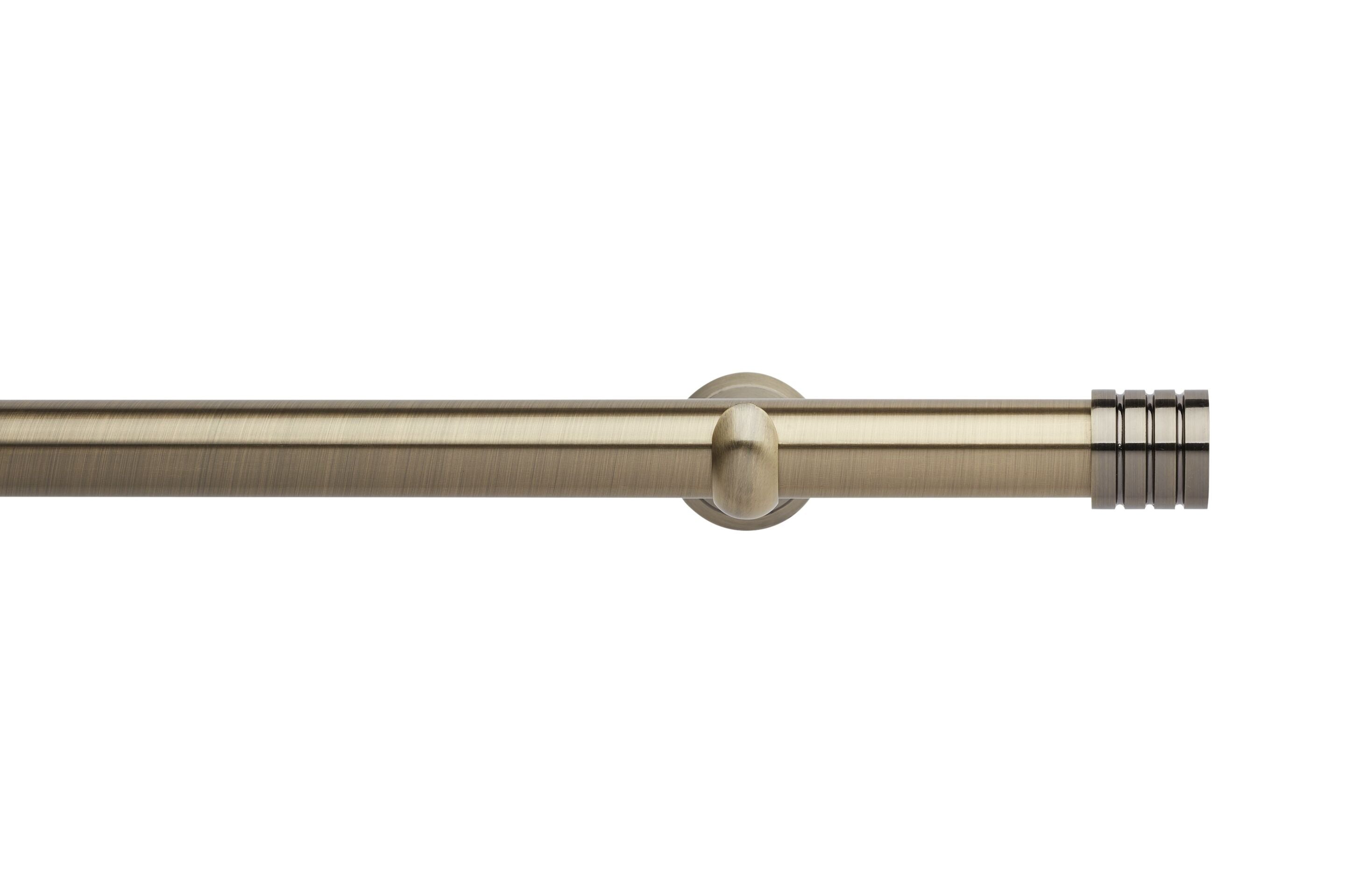 Hallis Neo Eyelet Spun Brass Stud Curtain Pole Set - 28mm