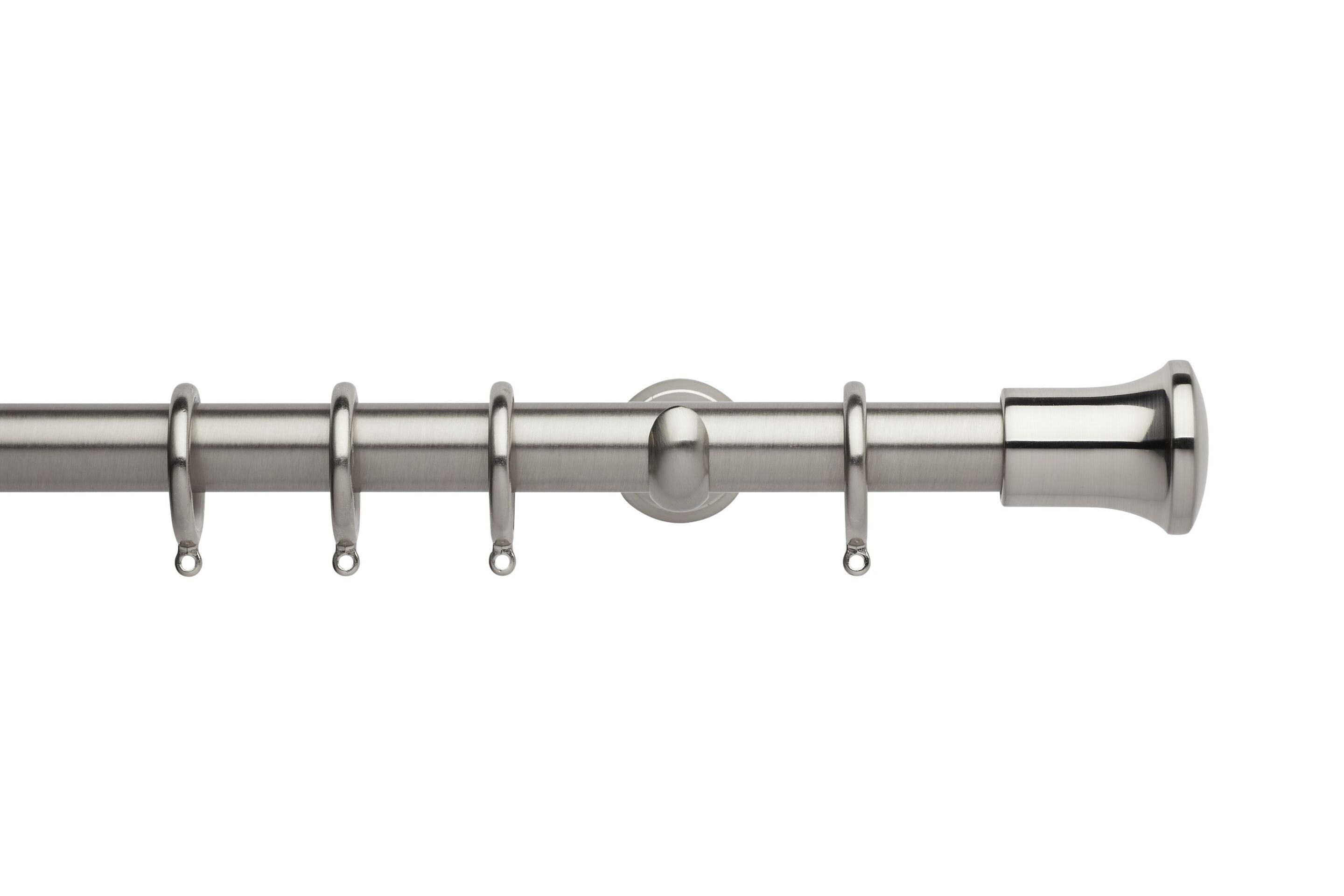 Hallis Neo Stainless Steel Trumpet Curtain Pole Set - 28mm