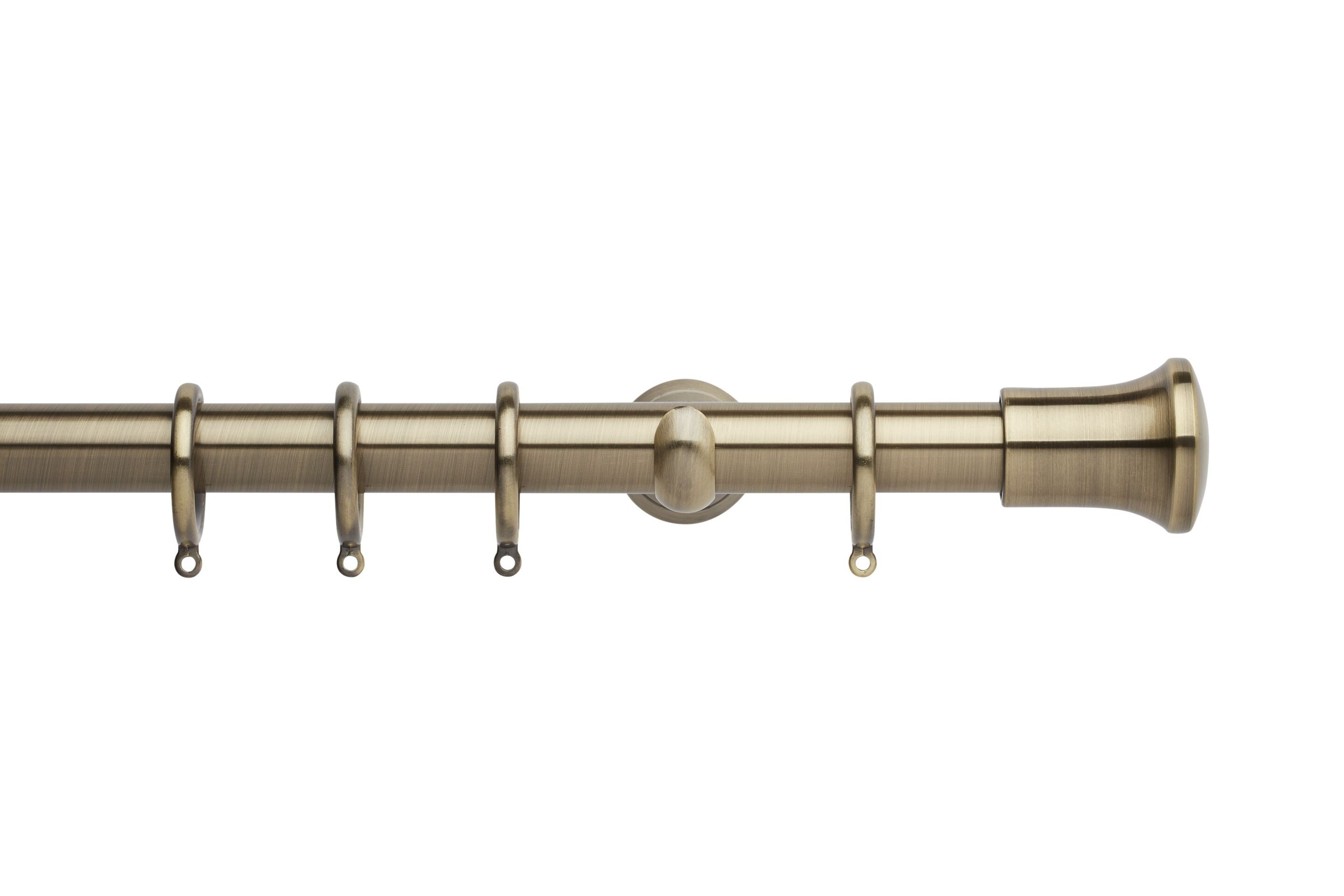 Hallis Neo Spun Brass Trumpet Curtain Pole Set - 28mm