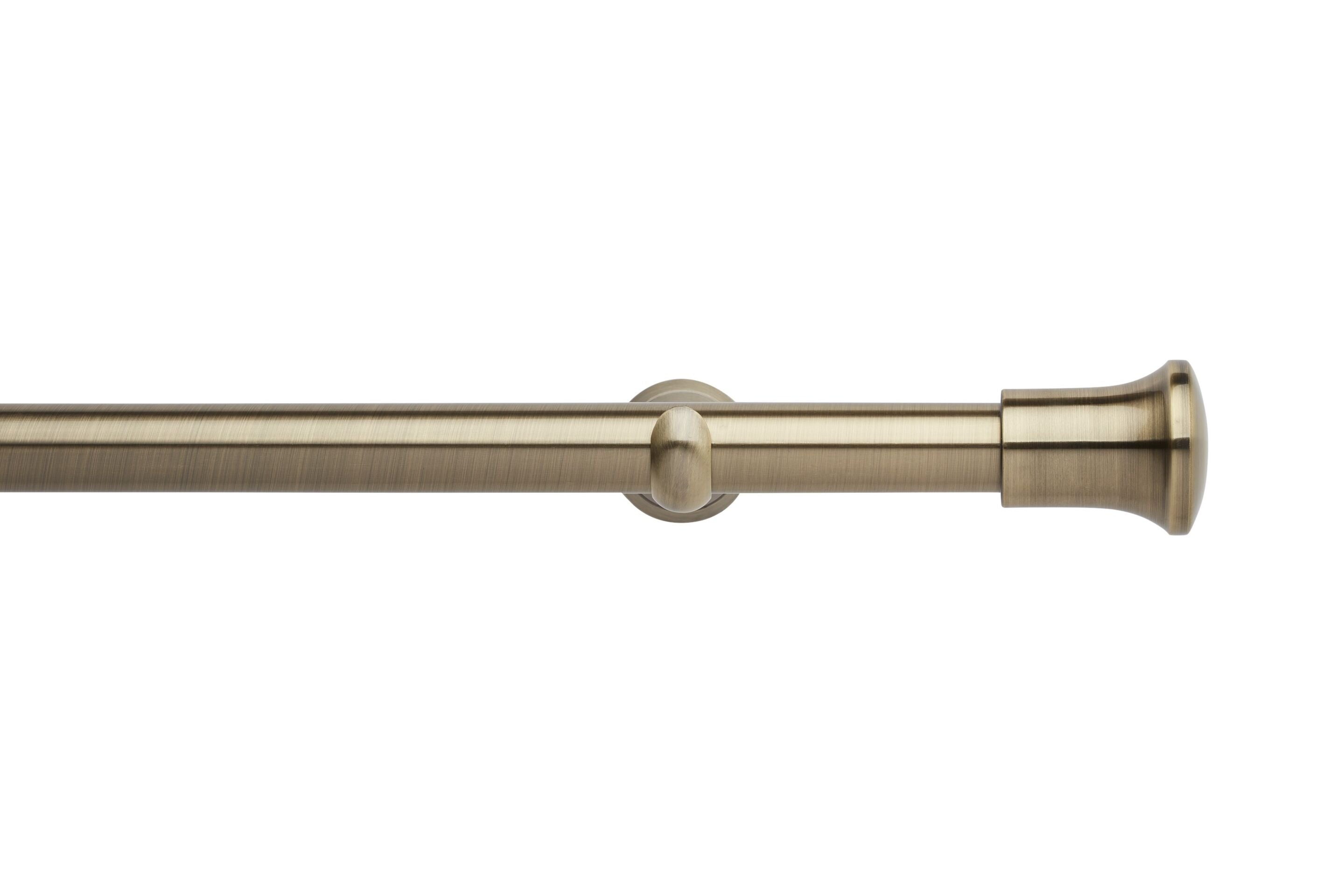 Hallis Neo Eyelet Spun Brass Trumpet Curtain Pole Set - 28mm