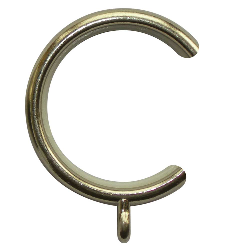 Hallis Neo Passover Passover Curtain Pole Rings in Spun Brass Effect