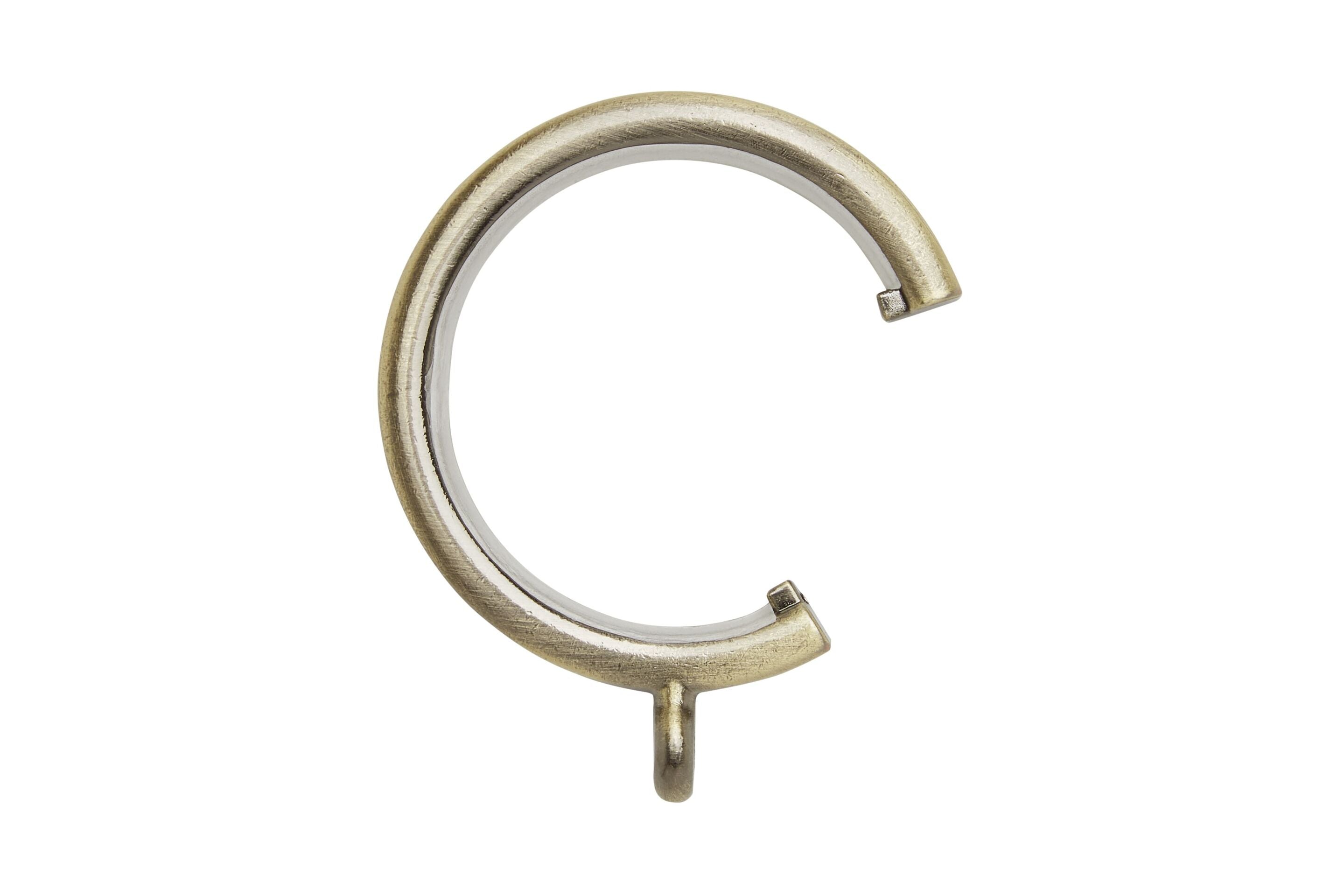 C-shaped passing ring in spun brass