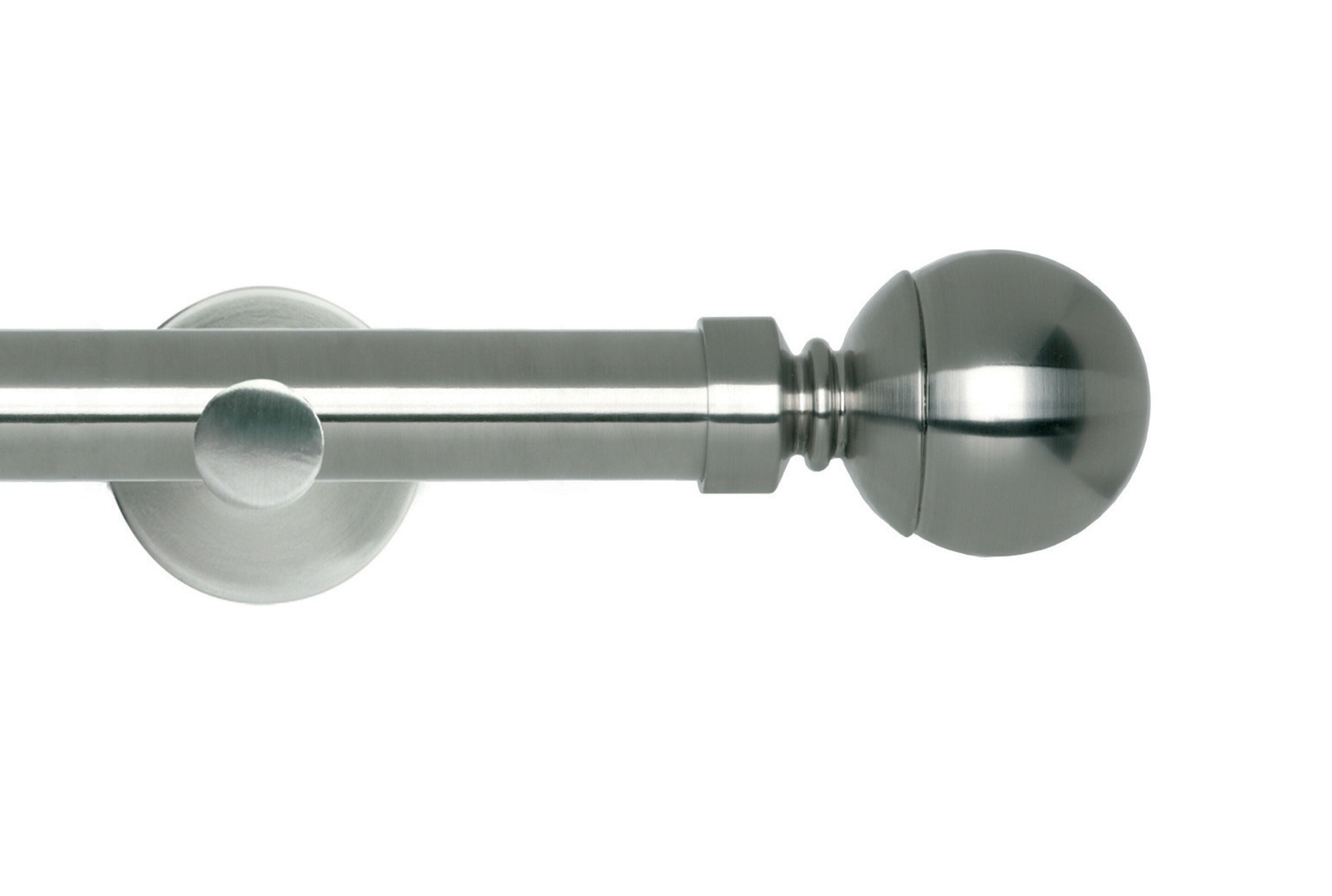Hallis Neo Eyelet Stainless Steel Ball Curtain Pole Set - 28mm