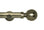 Hallis Neo Eyelet Spun Brass Ball Curtain Pole Set - 28mm