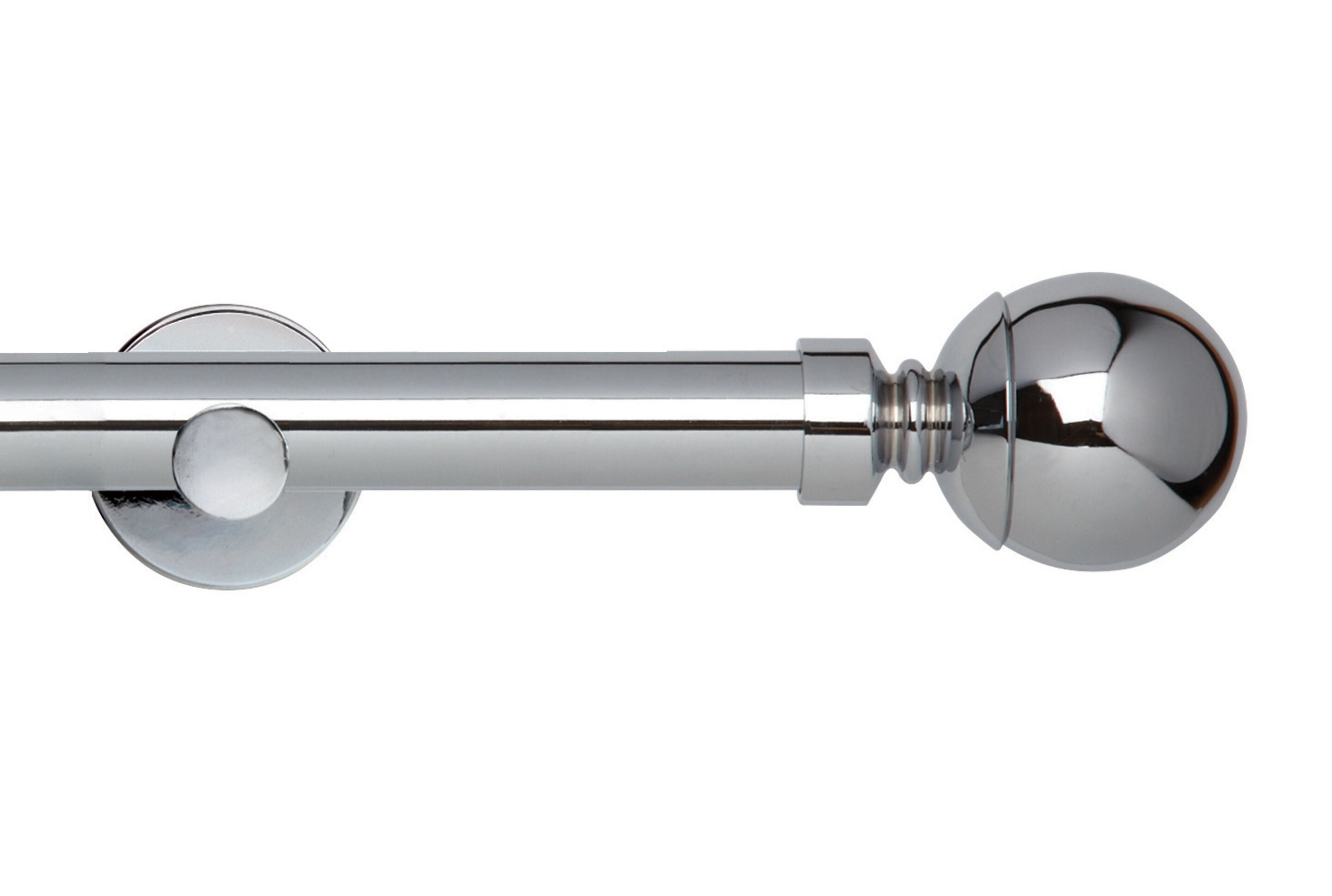 Hallis Neo Eyelet Chrome Ball Curtain Pole Set - 28mm
