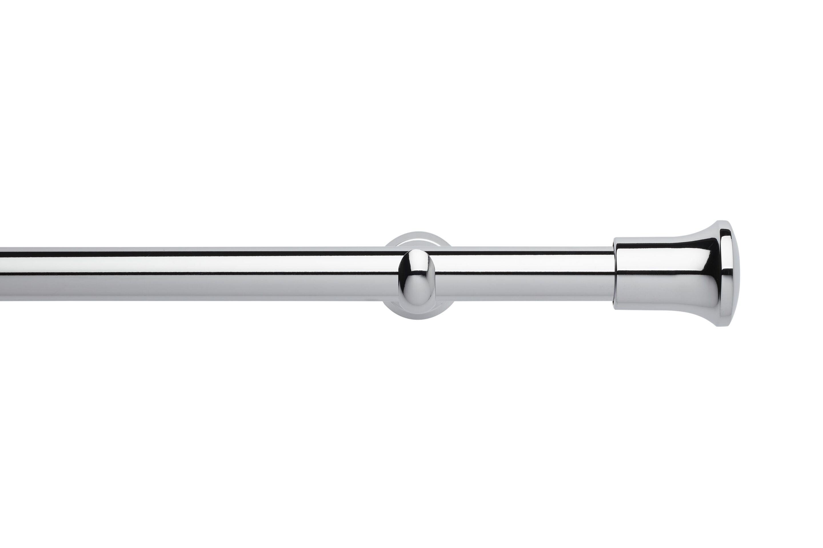 Hallis Neo Eyelet Chrome Trumpet Curtain Pole Set - 28mm