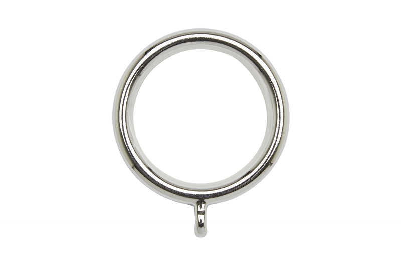 Nylon-lined curtain ring in chrome
