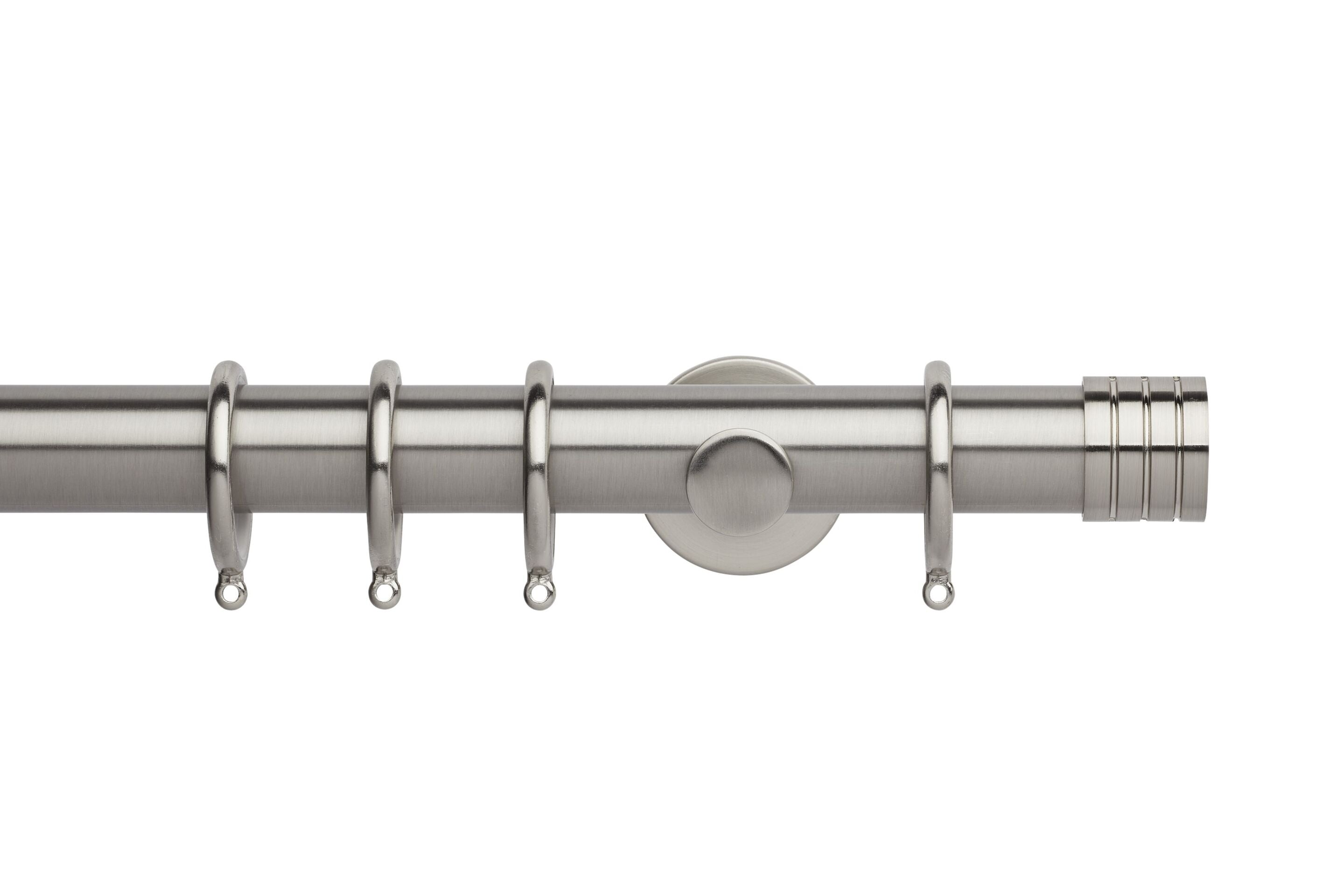 Hallis Neo Stainless Steel Stud Curtain Pole Set - 35mm
