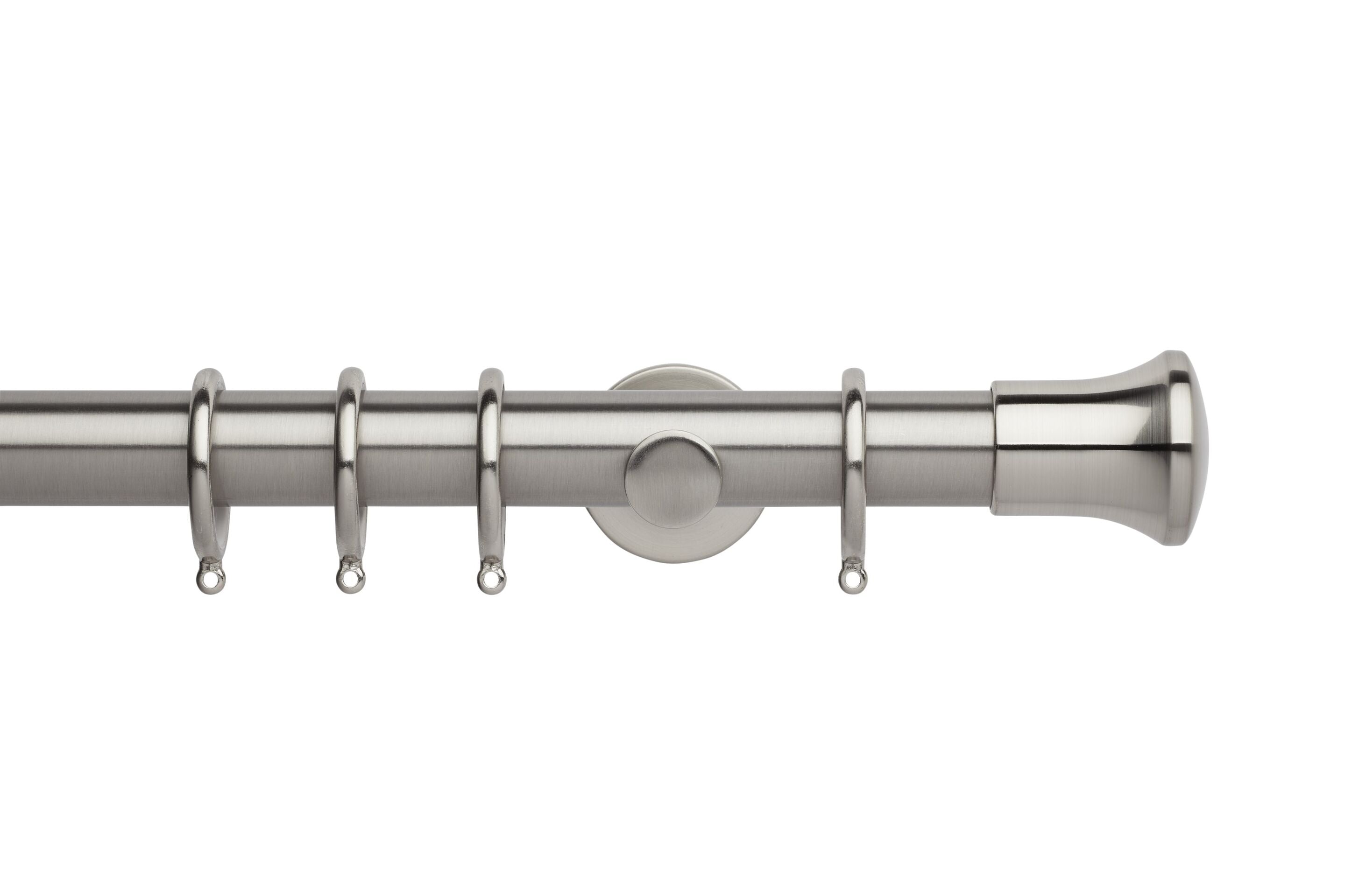 Hallis Neo Stainless Steel Trumpet Curtain Pole Set - 35mm