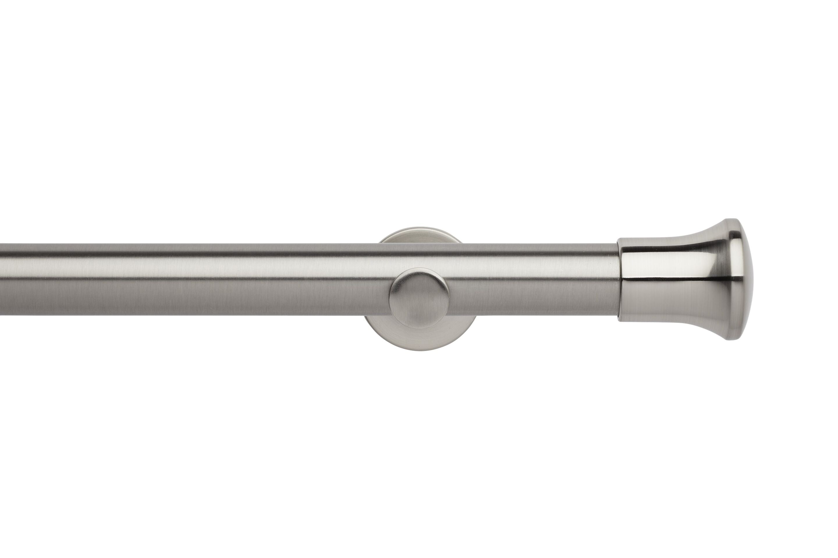 Hallis Neo Eyelet Stainless Steel Trumpet Curtain Pole Set - 35mm