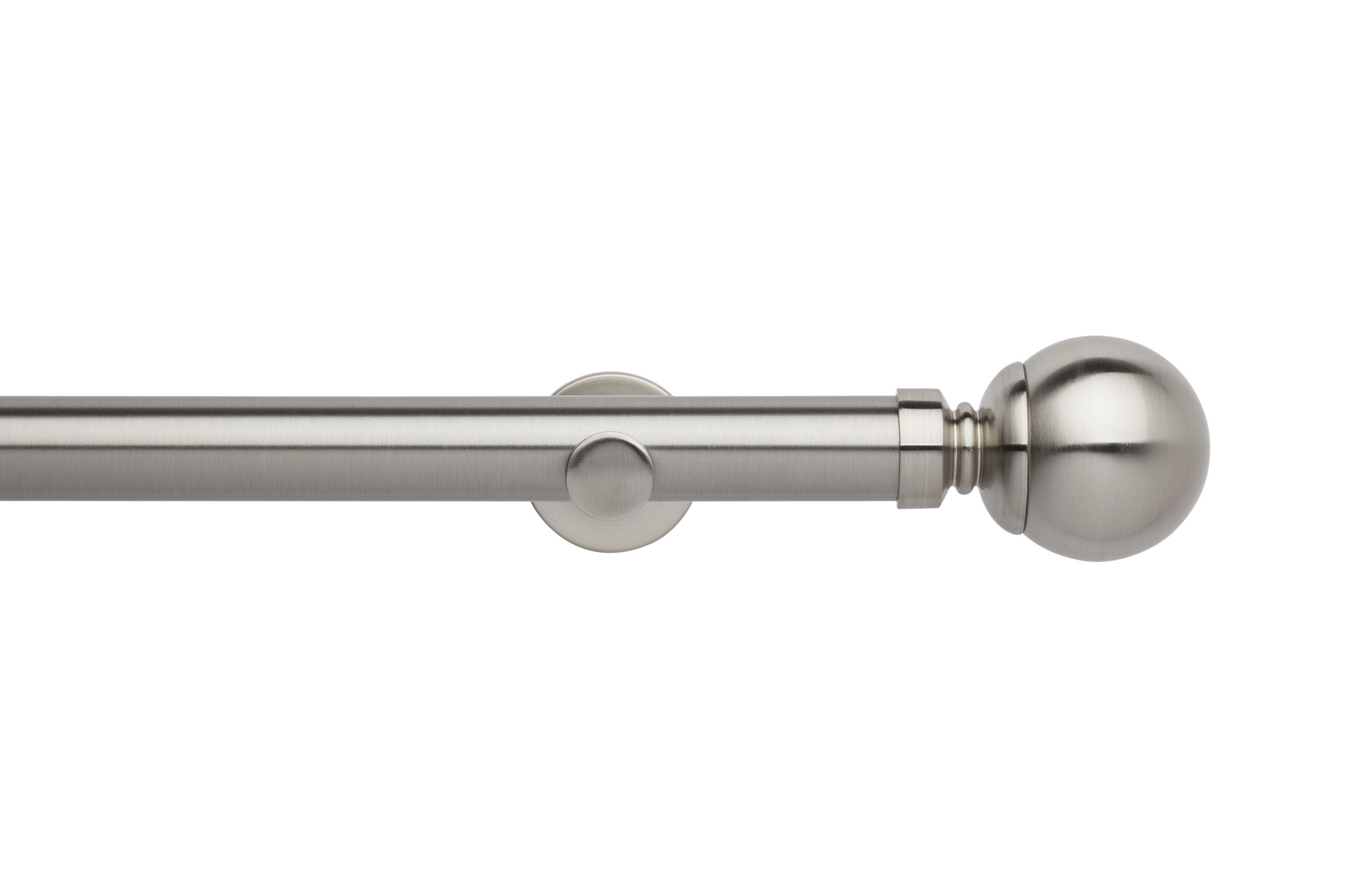 Hallis Neo Eyelet Stainless Steel Ball Curtain Pole Set - 35mm
