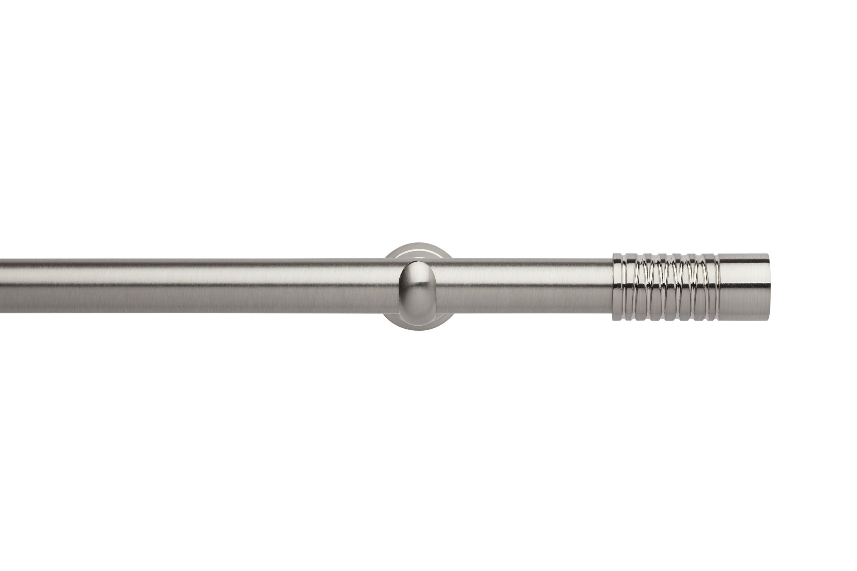 Hallis Neo Eyelet Stainless Steel Wired Barrel Curtain Pole Set - 28mm