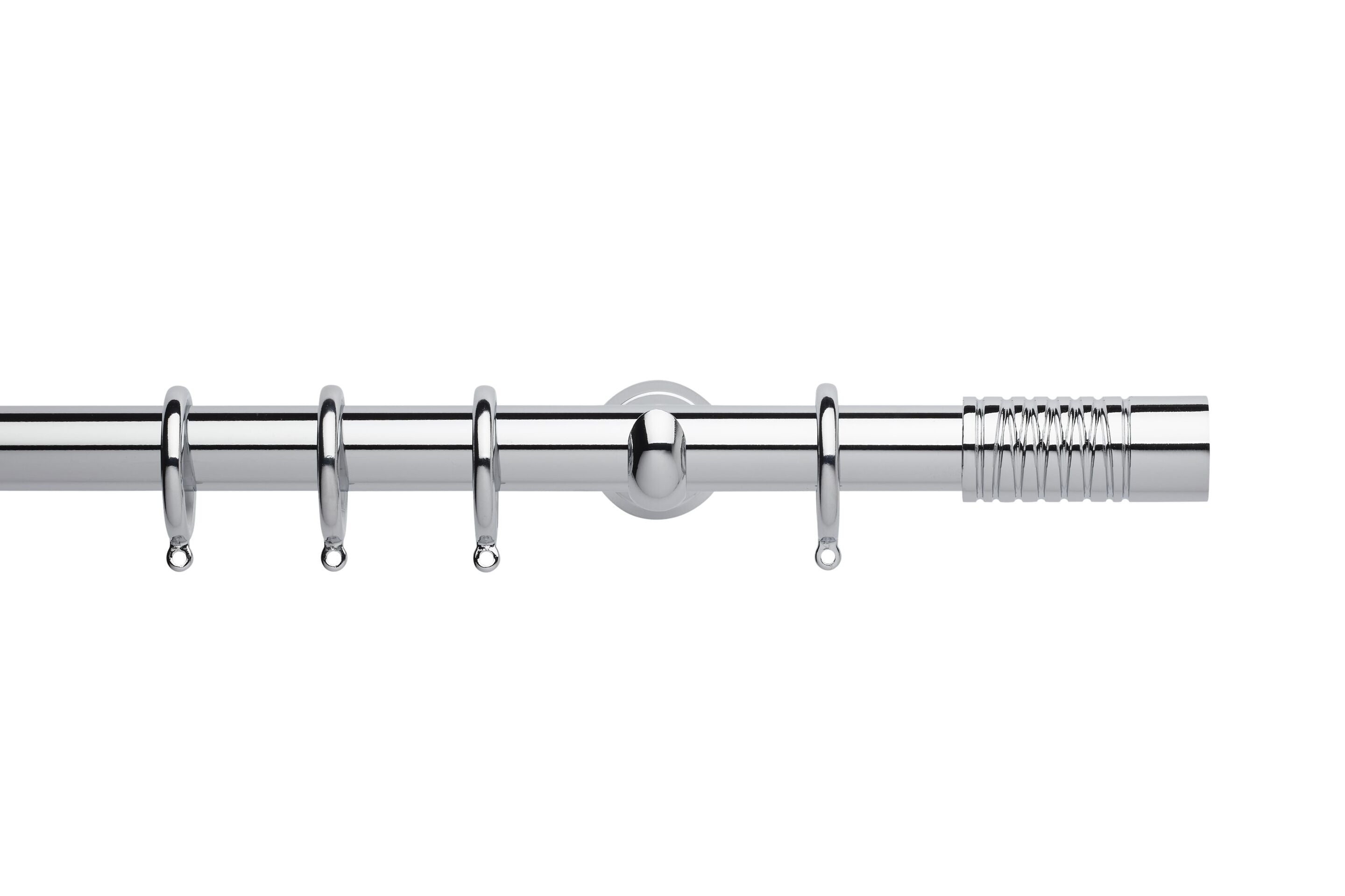 Hallis Neo Chrome Wired Barrel Curtain Pole Set - 28mm