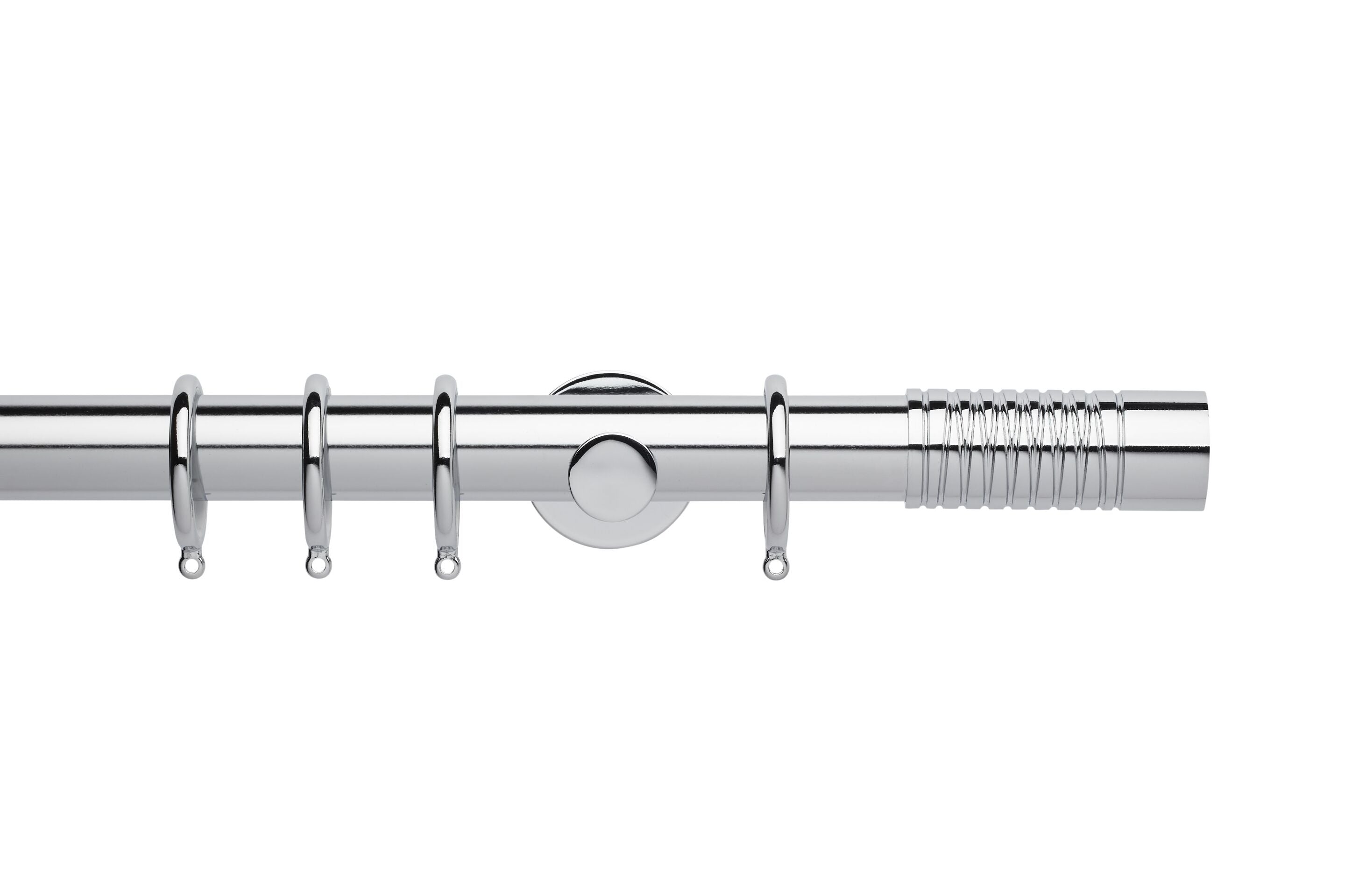 Hallis Neo Chrome Wired Barrel Curtain Pole Set - 35mm