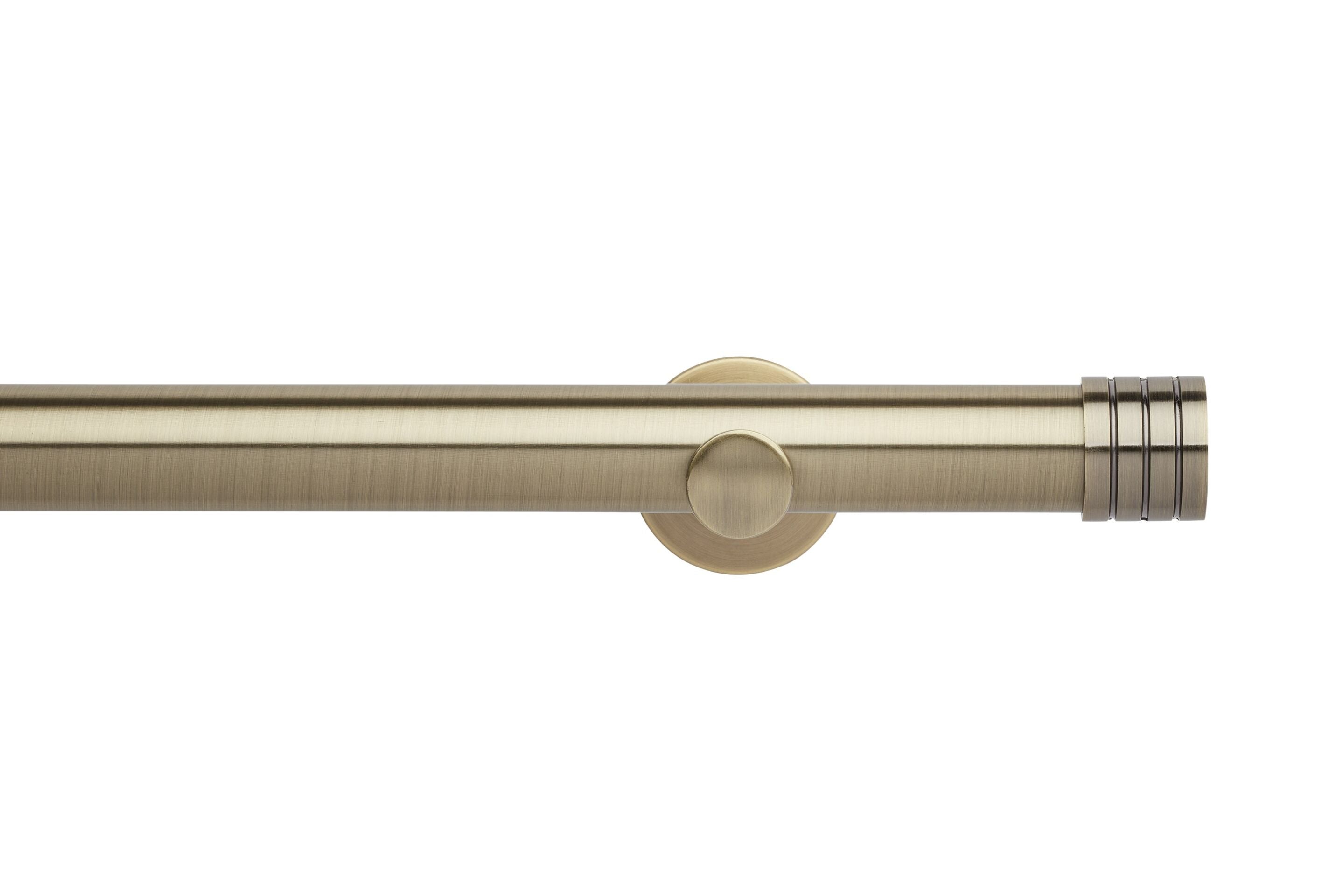 Hallis Neo Eyelet Spun Brass Stud Curtain Pole Set - 35mm