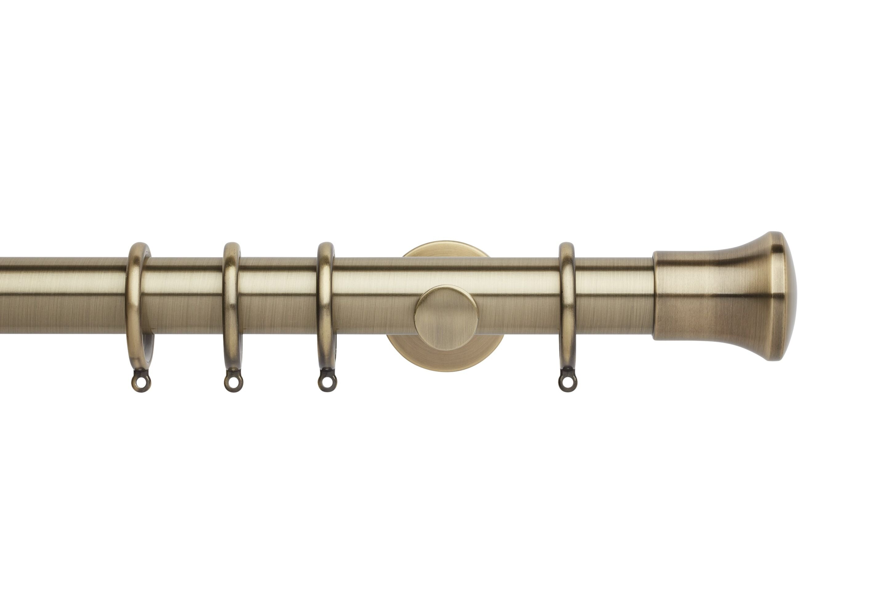 Hallis Neo Spun Brass Trumpet Curtain Pole Set - 35mm